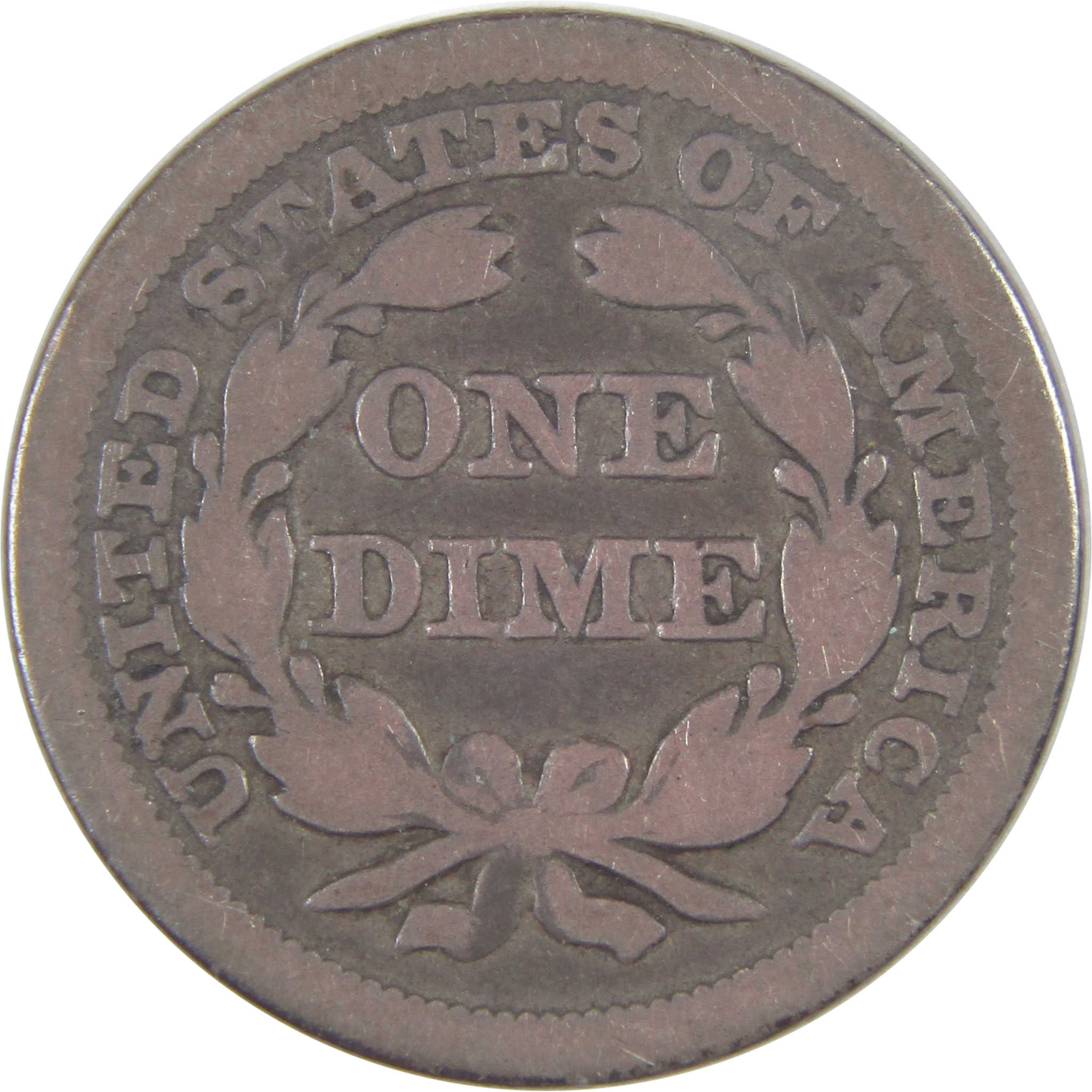 1850 Seated Liberty Dime F Fine Silver 10c Coin SKU:I17294