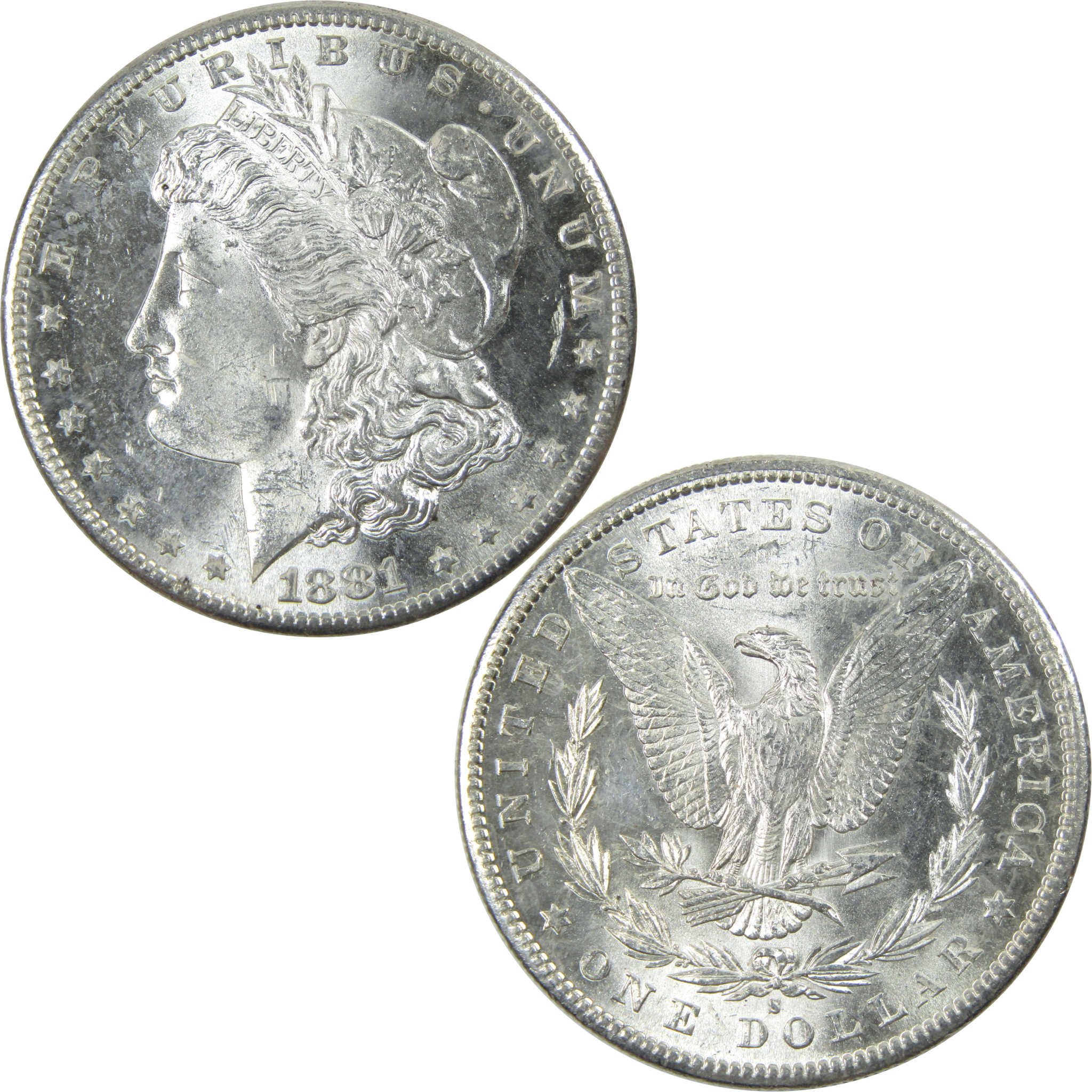 1881 S Morgan Dollar Uncirculated Silver $1 Coin SKU:I13948 - Morgan coin - Morgan silver dollar - Morgan silver dollar for sale - Profile Coins &amp; Collectibles