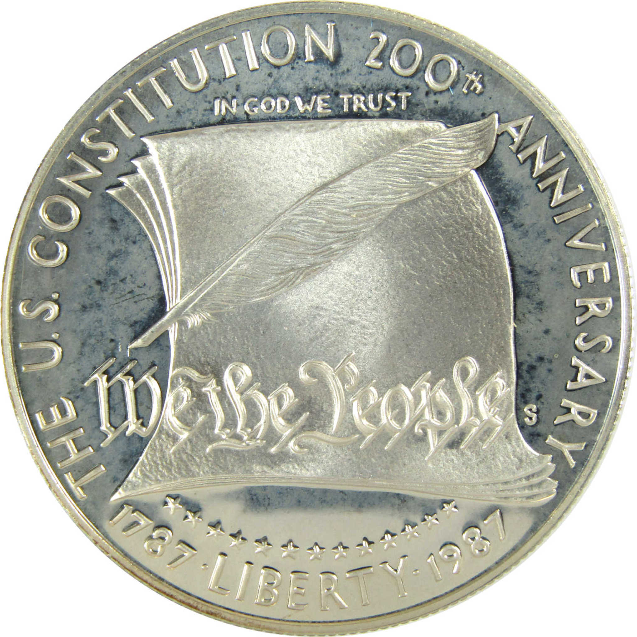 1987 S U.S. Constitution Commemorative Silver Dollar Proof SKU:CP321