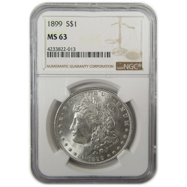 1899 Morgan Silver Dollar MS 63 NGC Uncirculated $1 Coin SKU:I23400