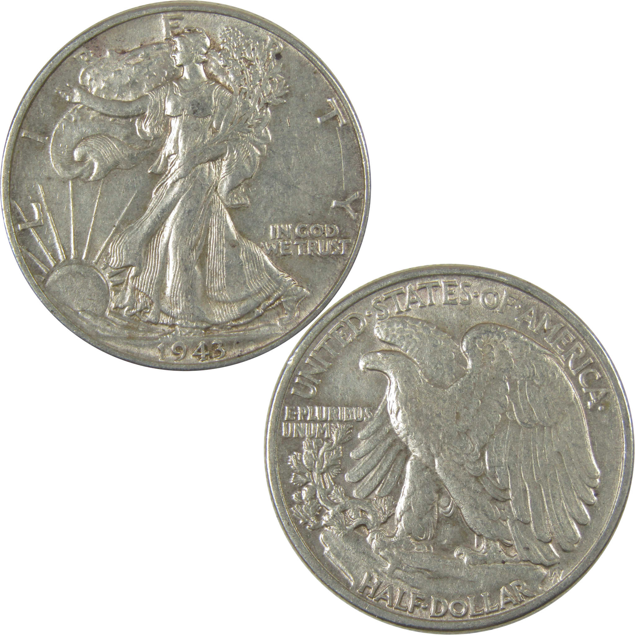 1943 Liberty Walking Half Dollar XF EF Extremely Fine SKU:CPC0551