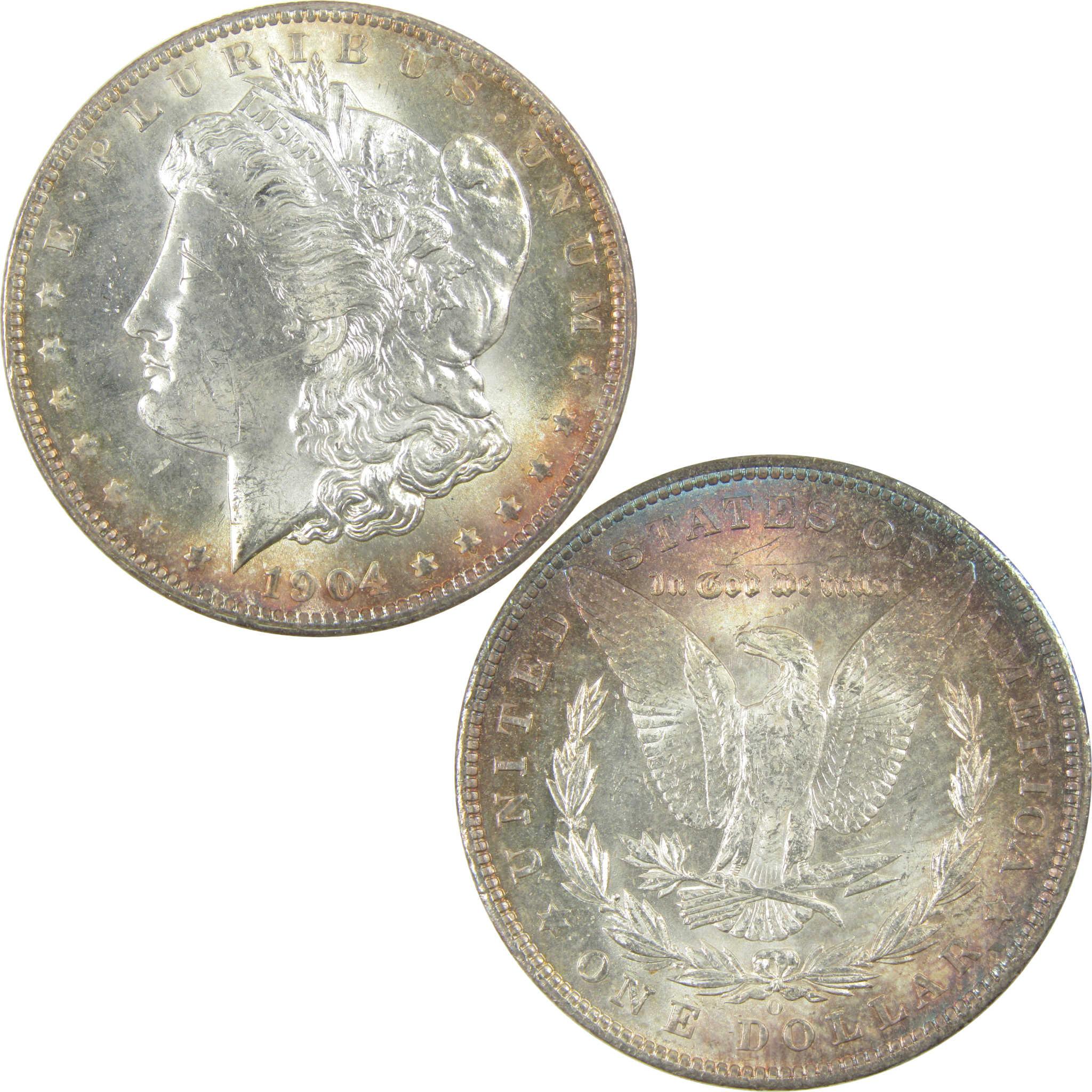 1904 O Morgan Dollar Uncirculated Silver $1 Coin Toned SKU:I20003