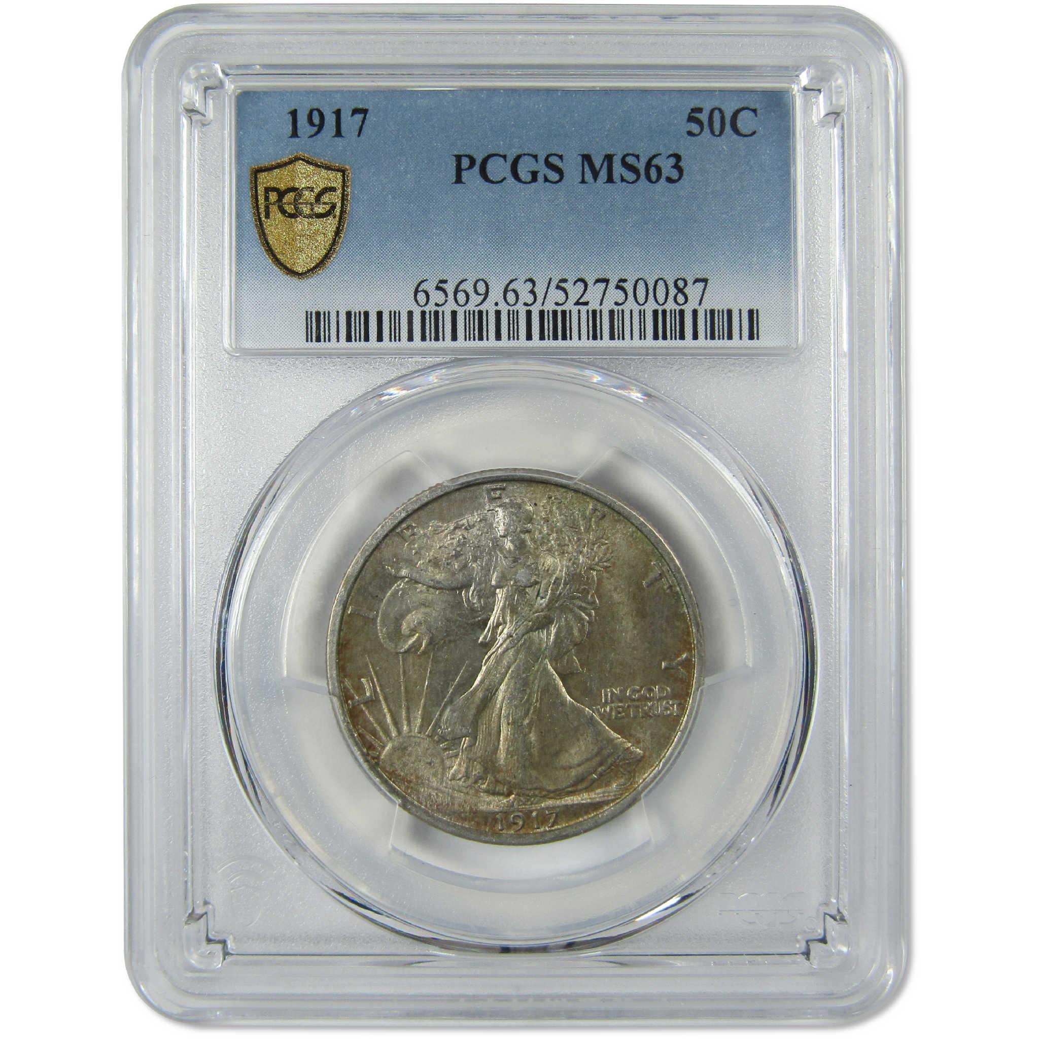 1917 Liberty Walking Silver Half Dollar MS 63 PCGS 50c Coin SKU:I23283