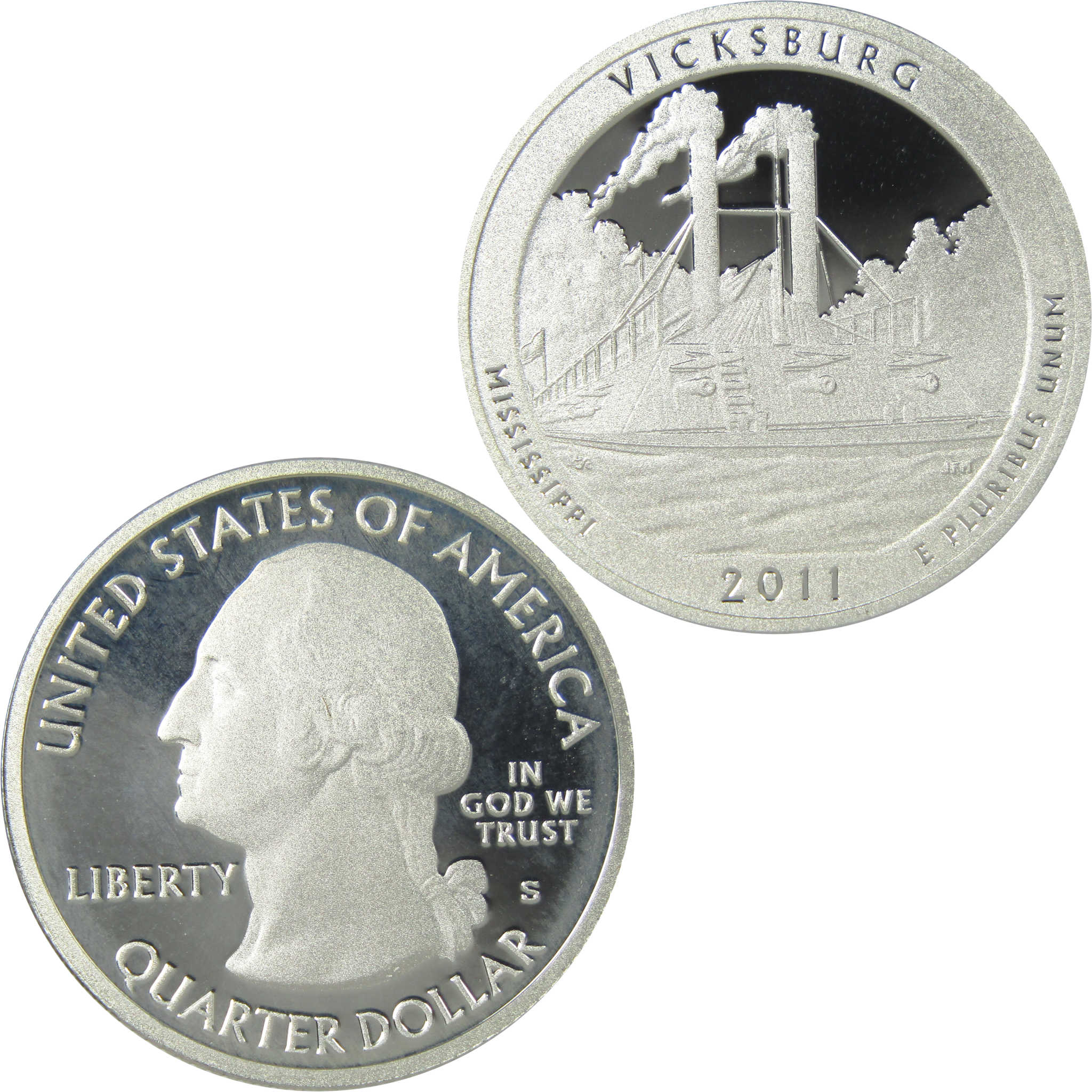 2011 S Vicksburg National Military Park Quarter Choice Proof Silver