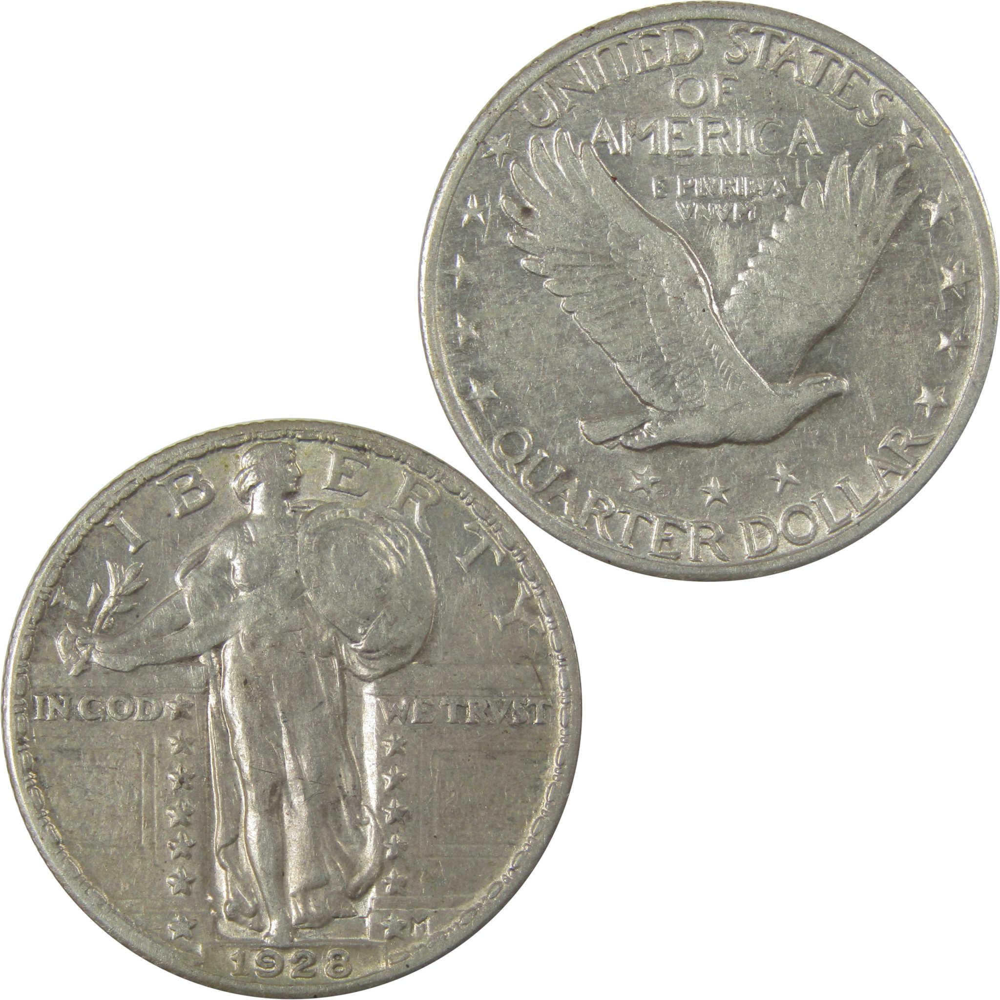 1928 Standing Liberty Silver Quarter AU About Uncirculated SKU:I25138