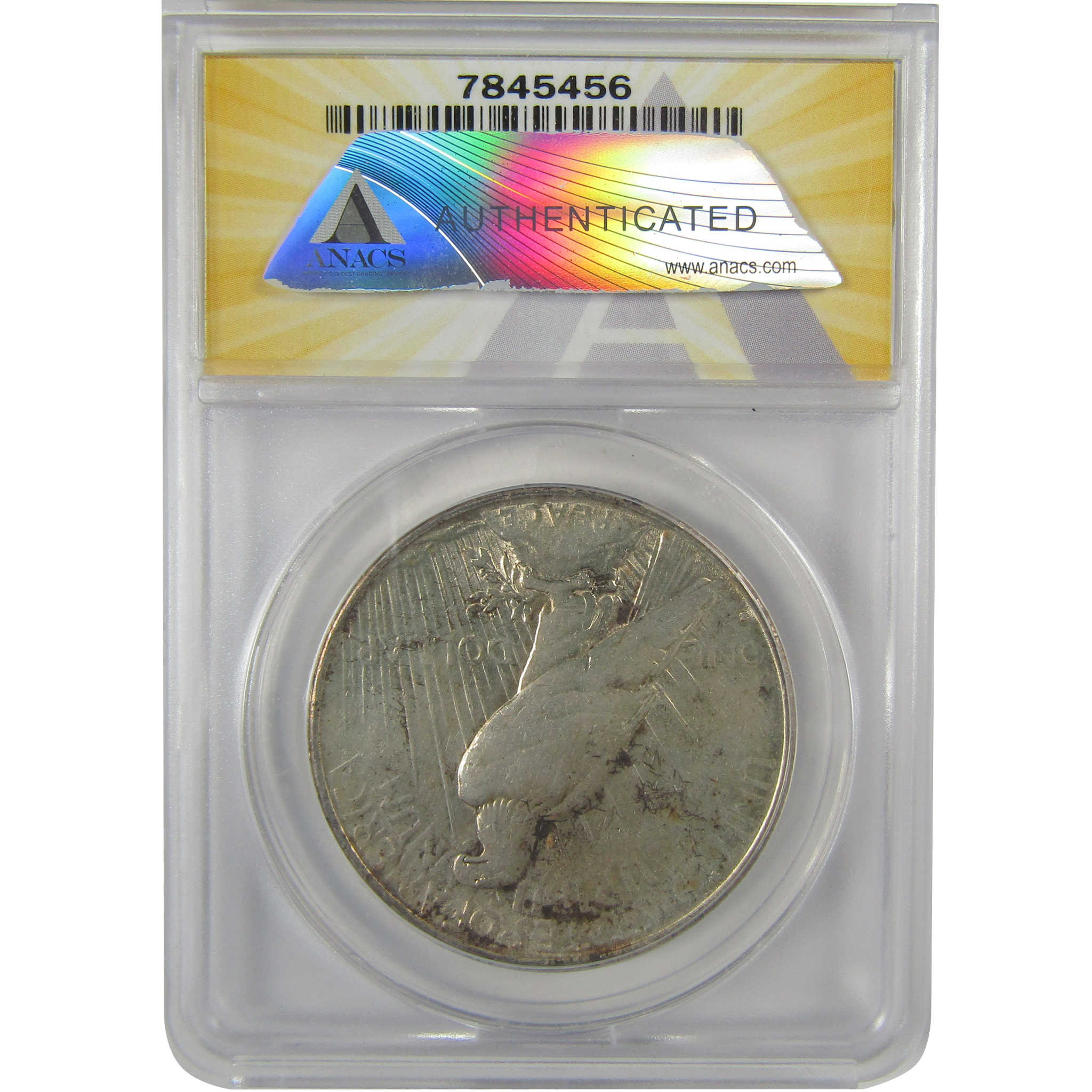 1935 S Peace Dollar AU 50 Details ANACS Silver $1 Coin SKU:I21629