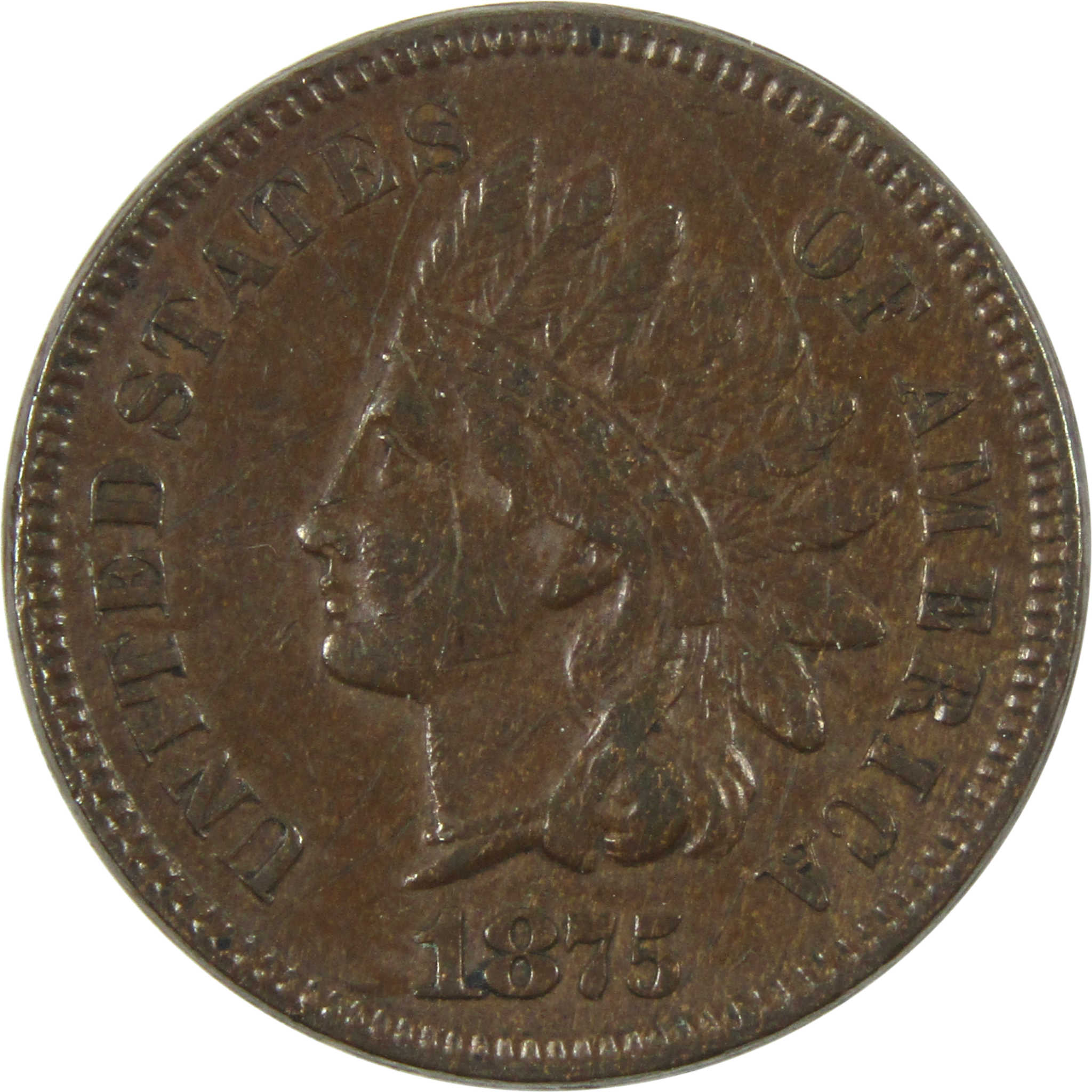 1875 Indian Head Cent XF EF Extremely Fine Penny 1c Coin SKU:I14676