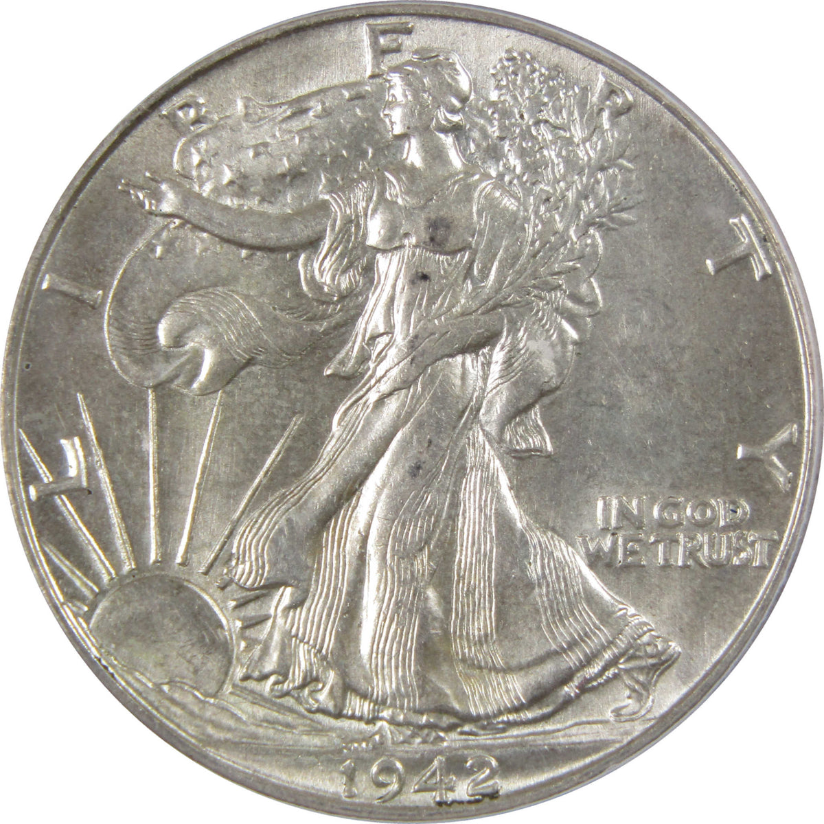 1942 Liberty Walking Silver Half Dollar MS 63 ICG 50c Coin SKU:I29140