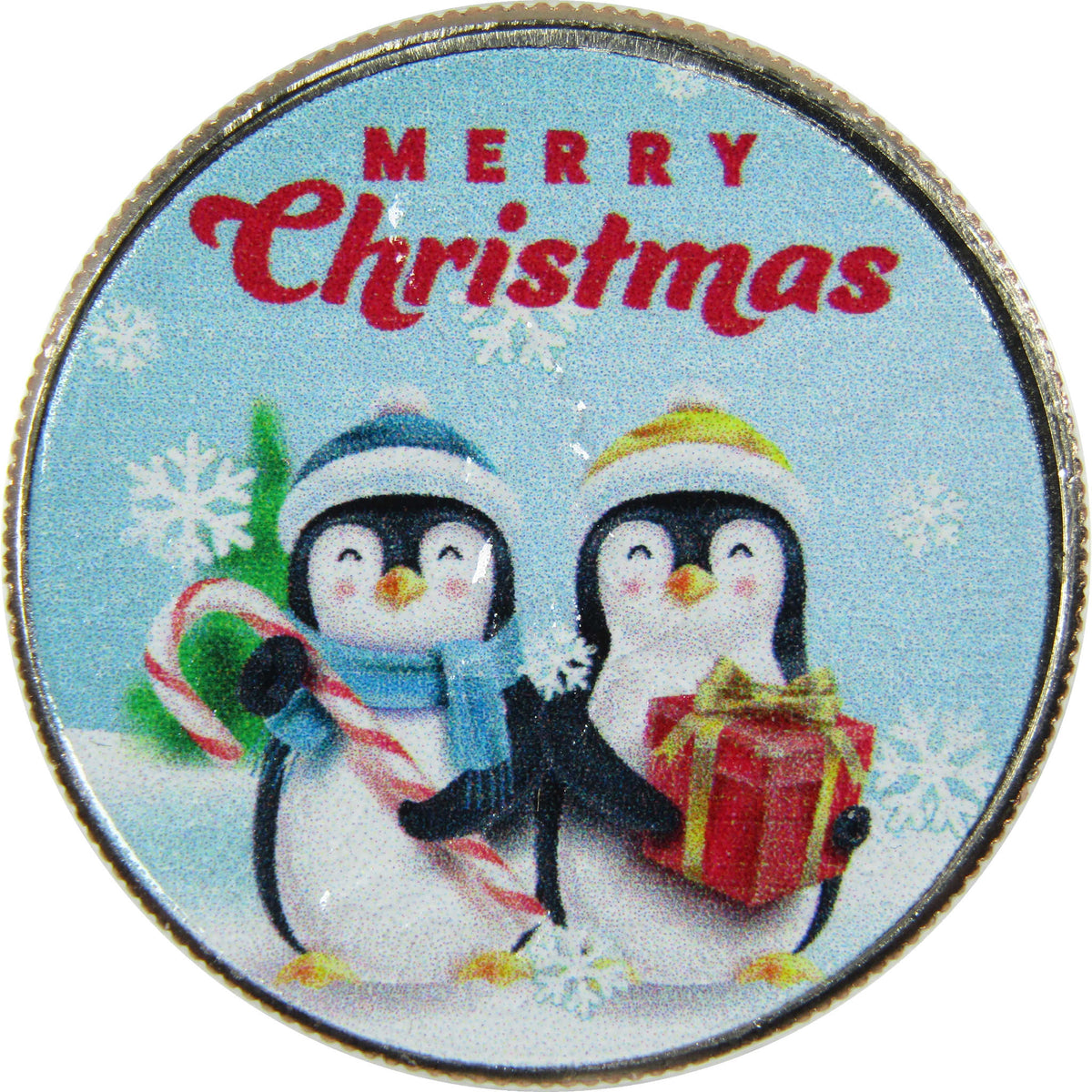 2026 Colorized Semiquincentennial 50c Penguin Christmas Ornament
