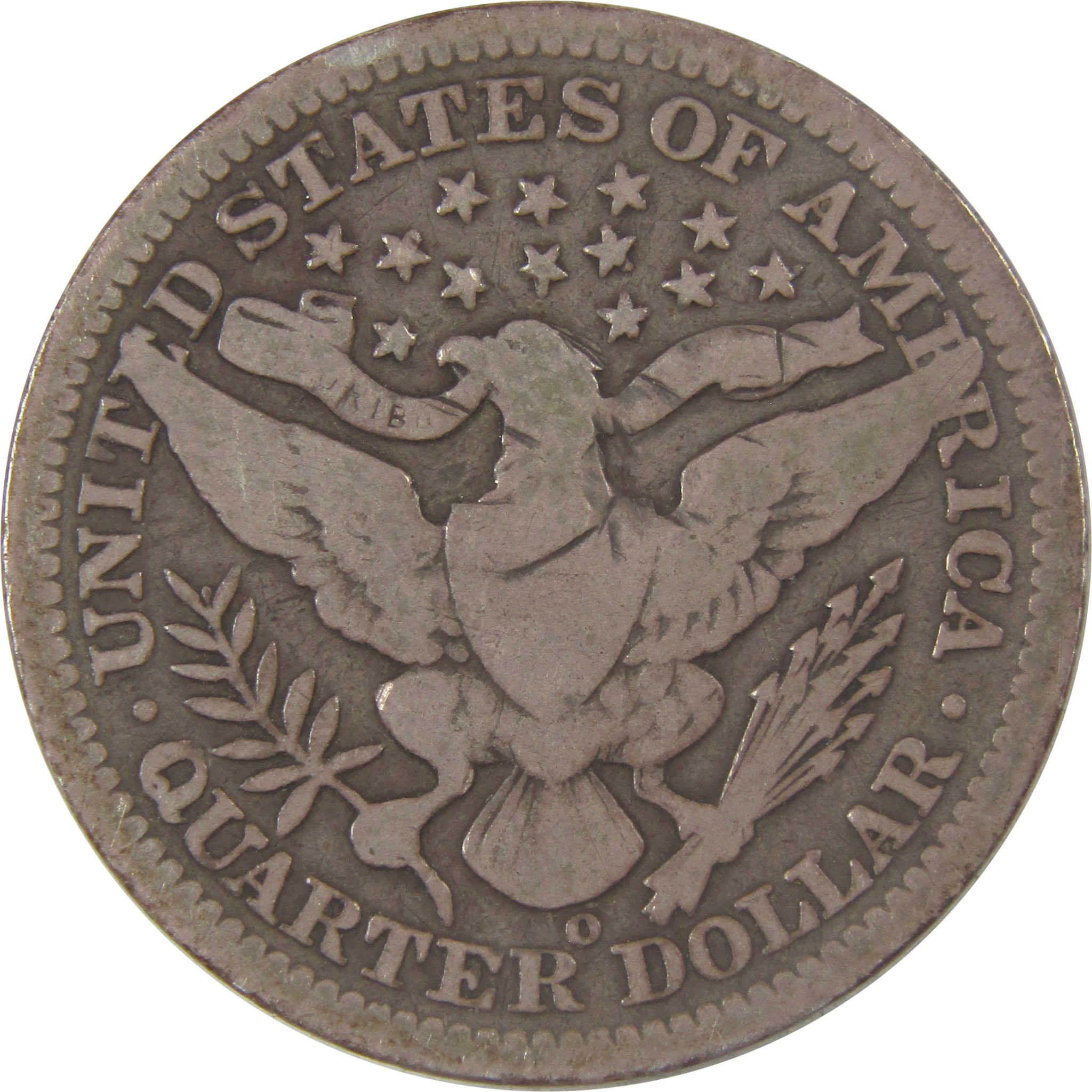 1904 O Barber Silver Quarter VG Very Good Details 25c Coin SKU:I23995