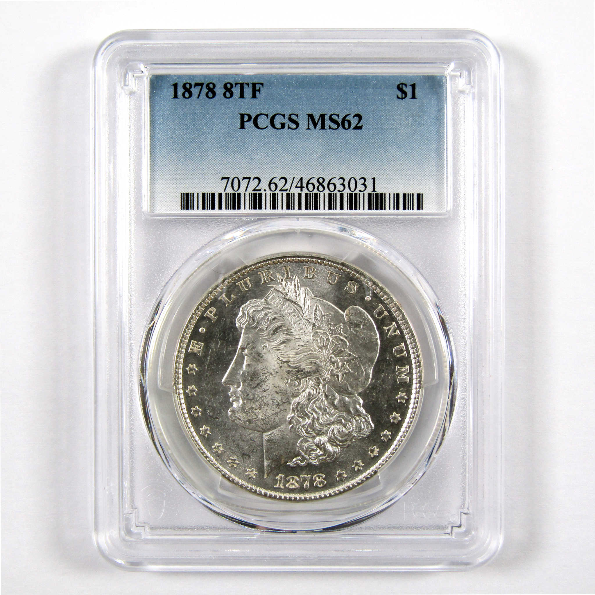 1878 8TF Morgan Dollar MS 62 PCGS 90% Silver $1 Unc SKU:I10459 - Morgan coin - Morgan silver dollar - Morgan silver dollar for sale - Profile Coins &amp; Collectibles
