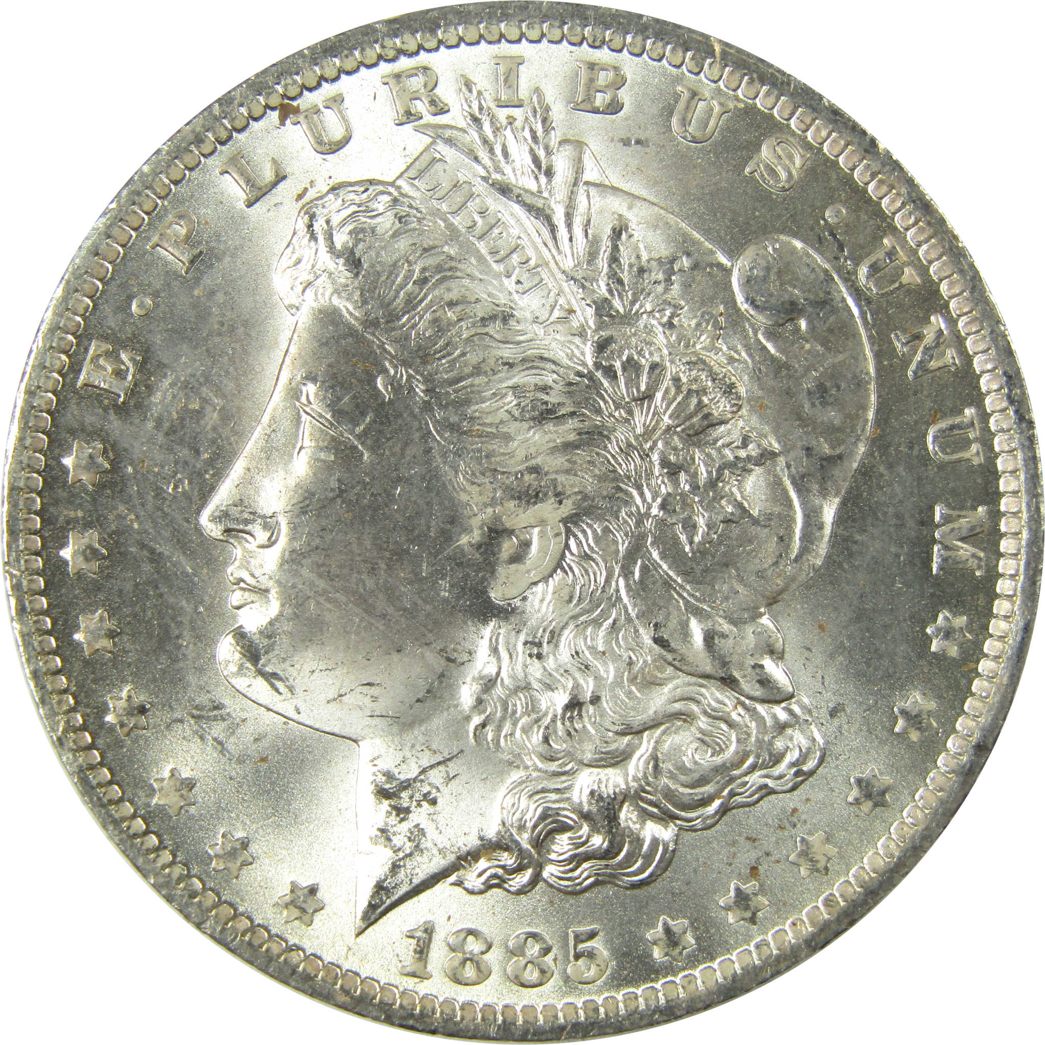 1885 O Morgan Silver Dollar Uncirculated Mint State Toned SKU:I25354