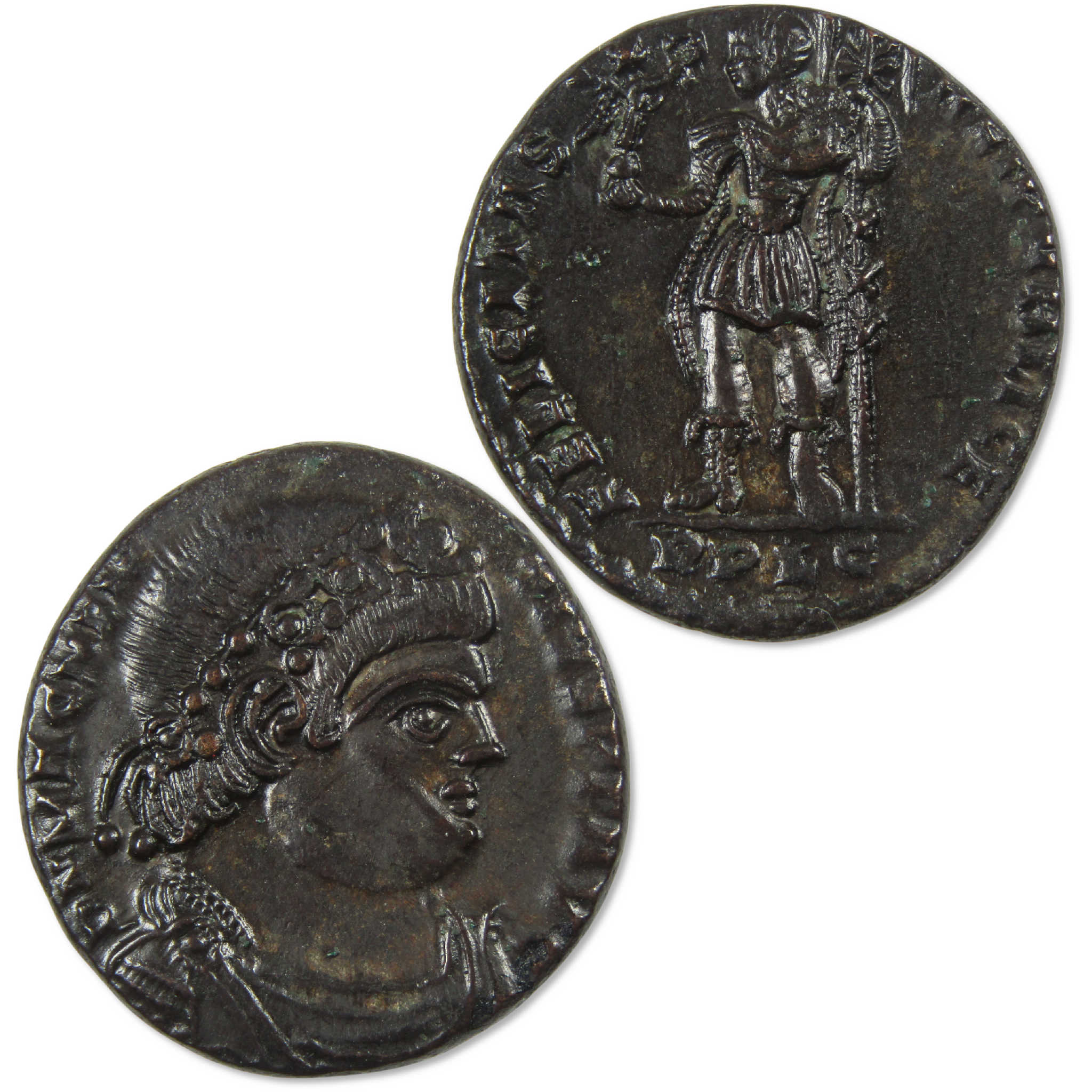 350-353 AD Magnentius Roman Empire Centenionalis Lyons Diadem NMS