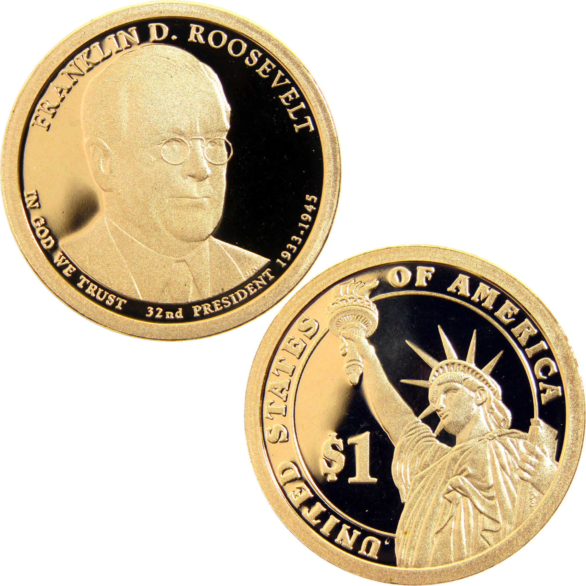 2014 S Franklin D Roosevelt Presidential Dollar Choice Proof $1 Coin