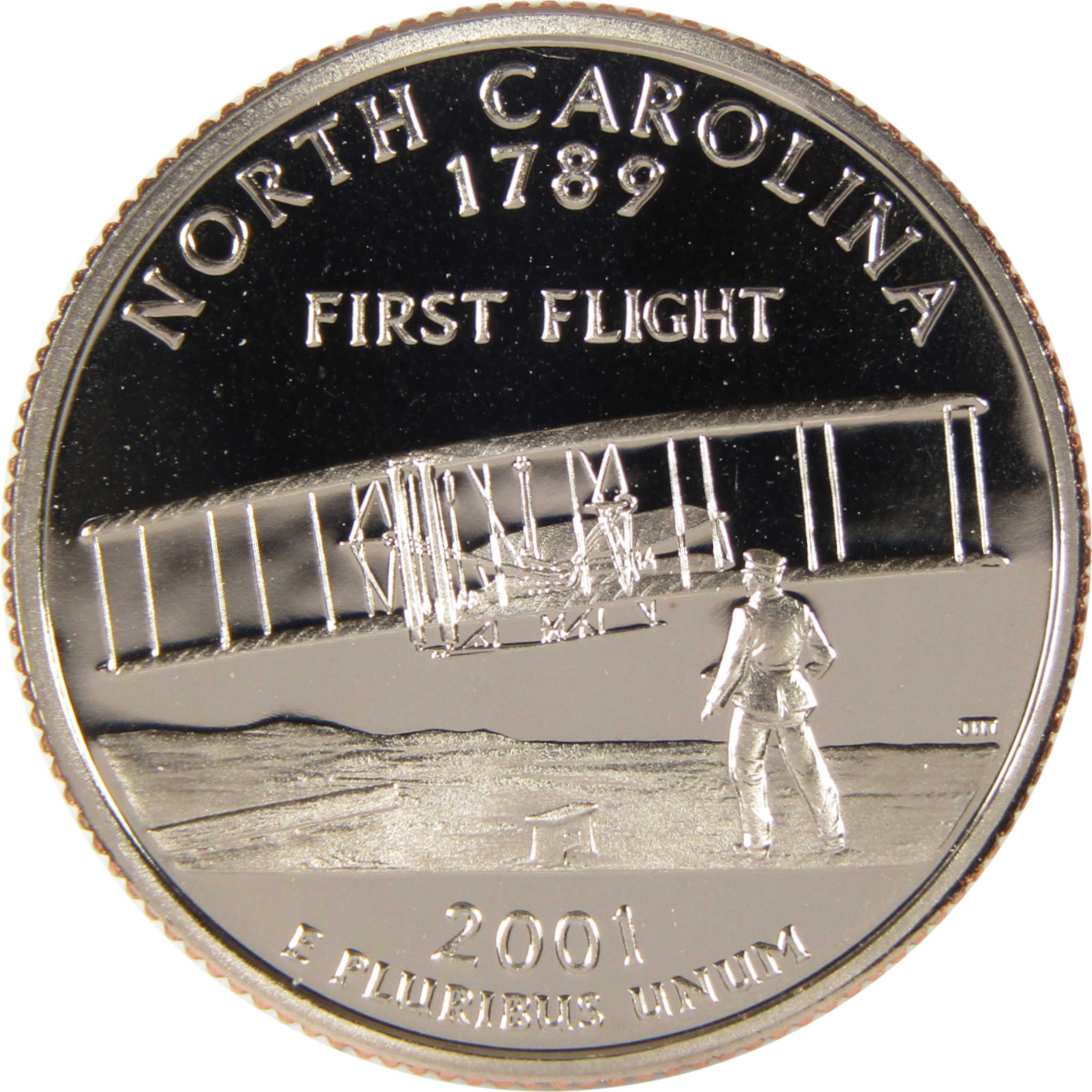 2001 S North Carolina State Quarter Clad 25c Proof Coin