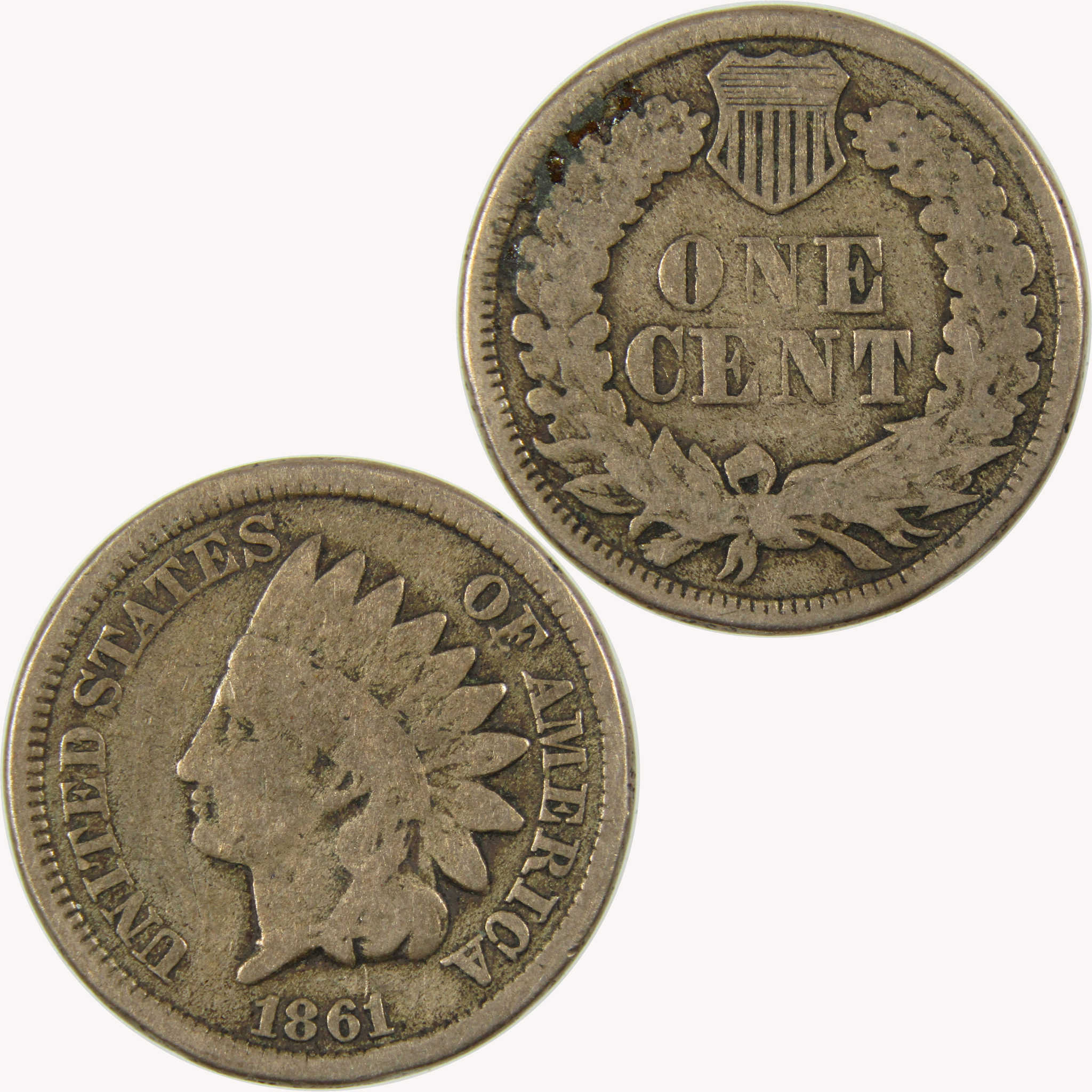 1861 Indian Head Cent G Good Penny 1c Coin SKU:CP1078