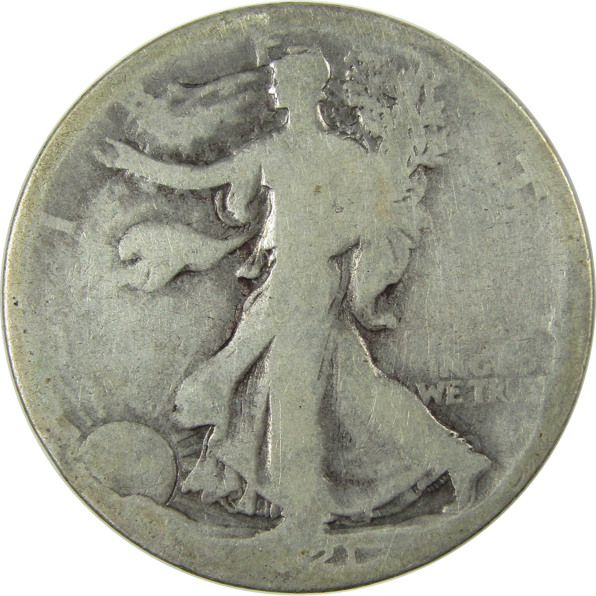 1921 S Liberty Walking Silver Half Dollar AG About Good SKU:I27819