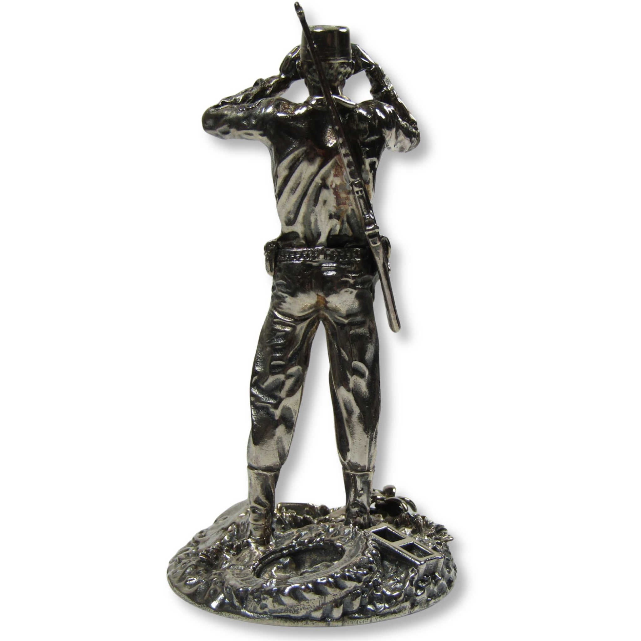 Officer Captain Troy Army Man 4 oz Sterling Silver Soldier Statue COA