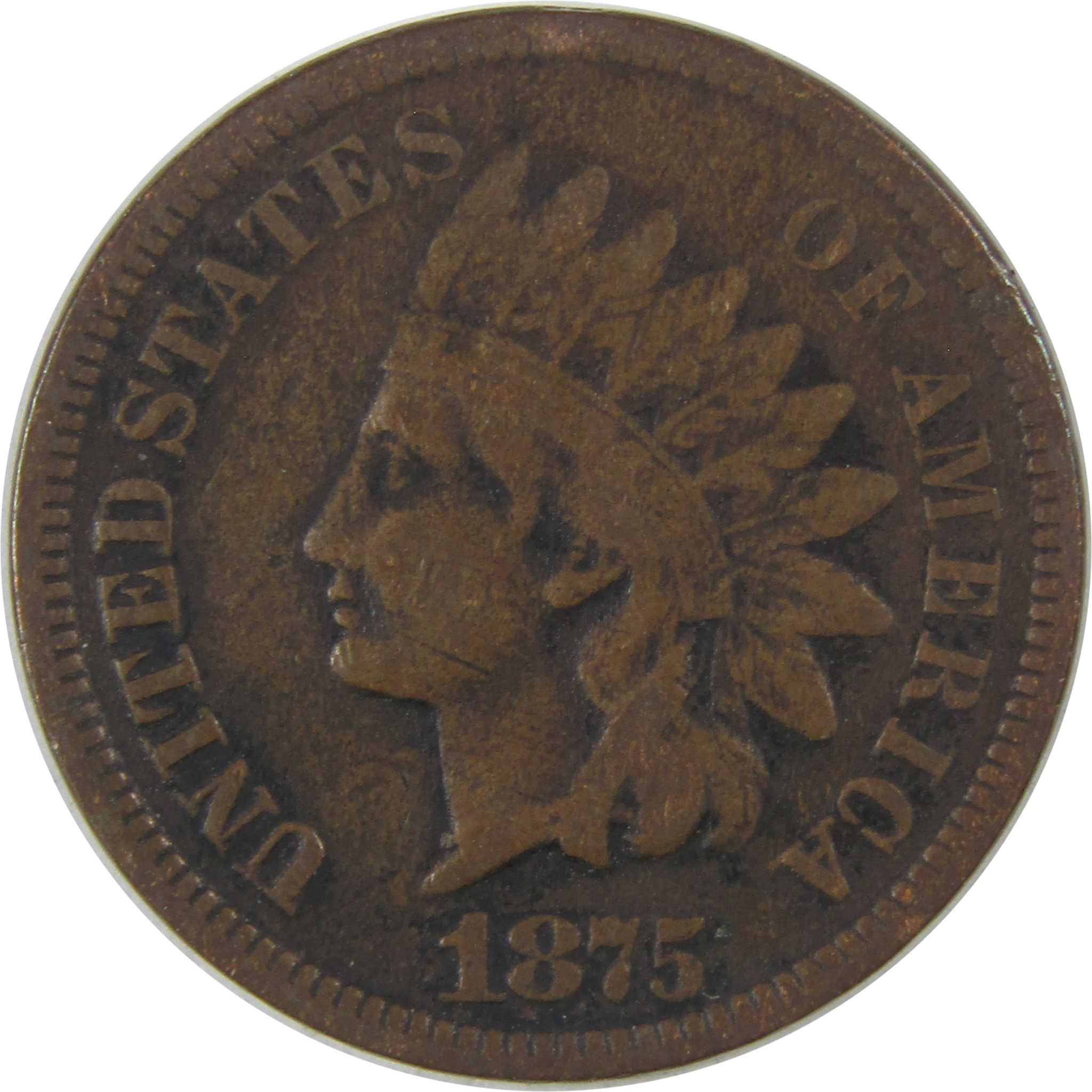 1875 Indian Head Cent VG Very Good Penny 1c Coin SKU:I23260