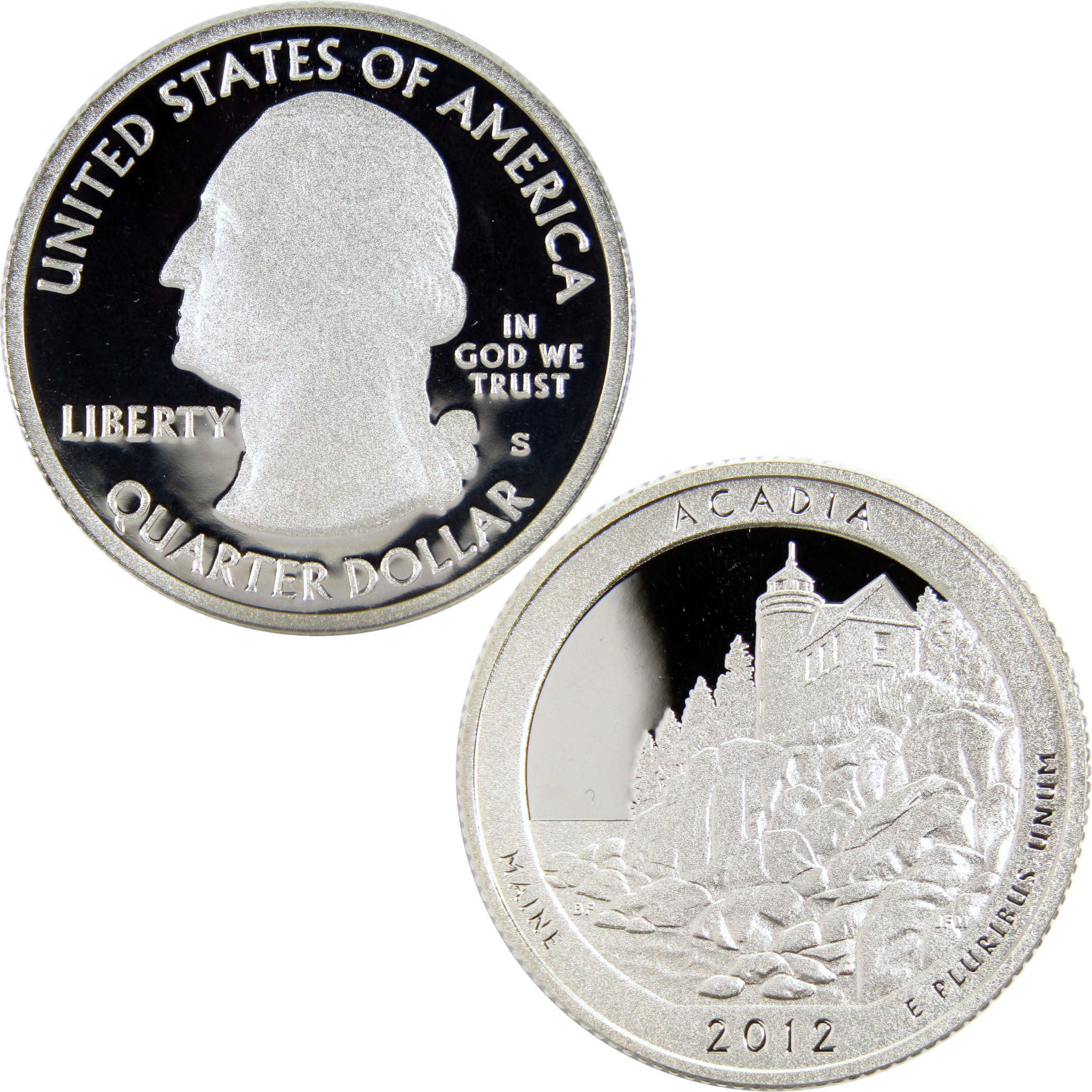 2012 S Acadia National Park Quarter Silver 25c Proof Coin