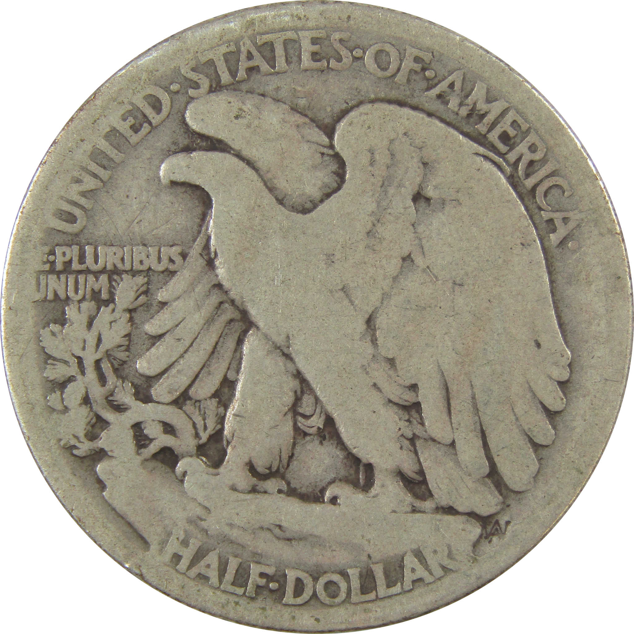 1917 S Obverse Liberty Walking Silver 50c AG About Good SKU:I24141