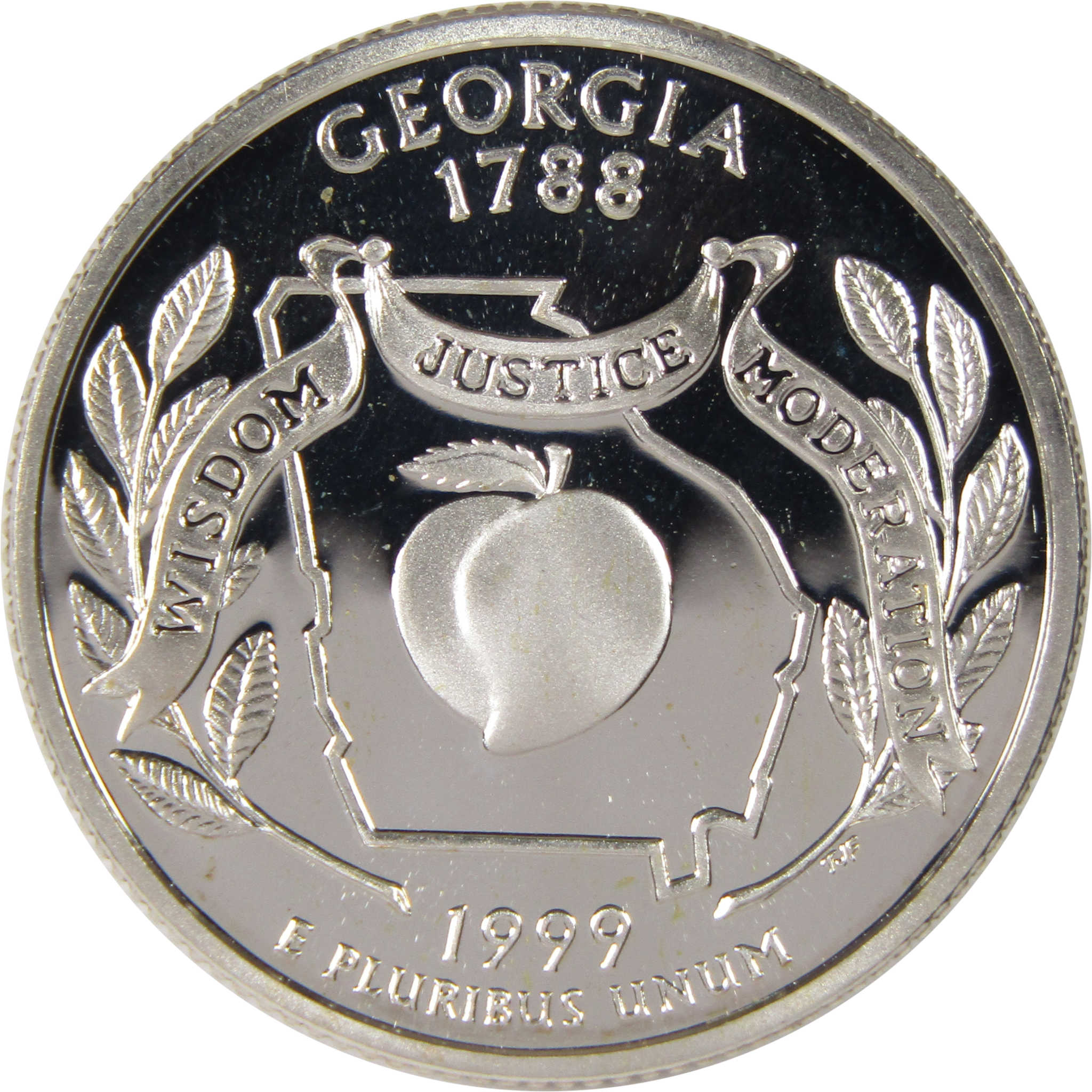 1999 S Georgia State Quarter Silver 25c Proof Coin
