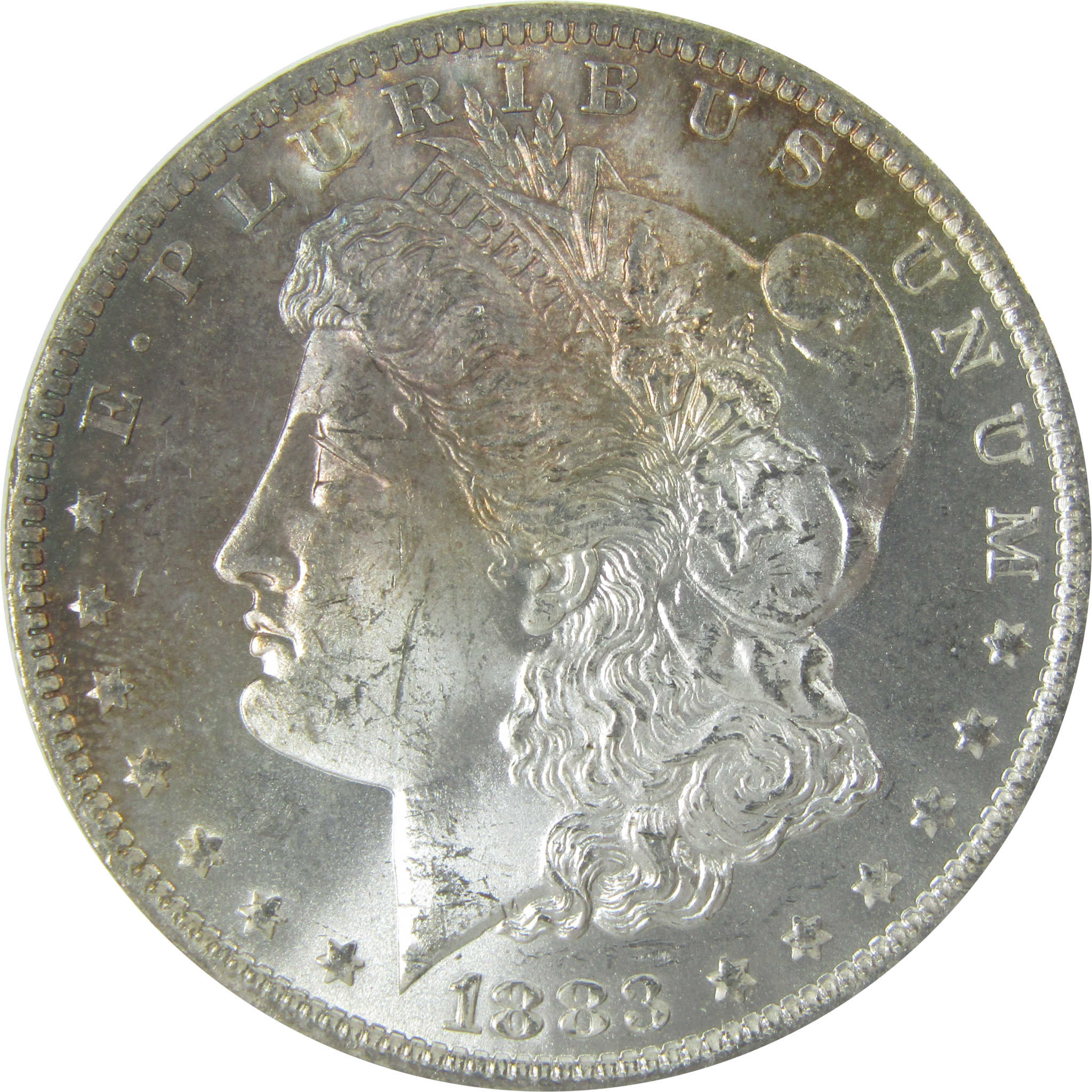 1883 O Morgan Dollar Uncirculated Silver $1 Coin Toned SKU:I16633