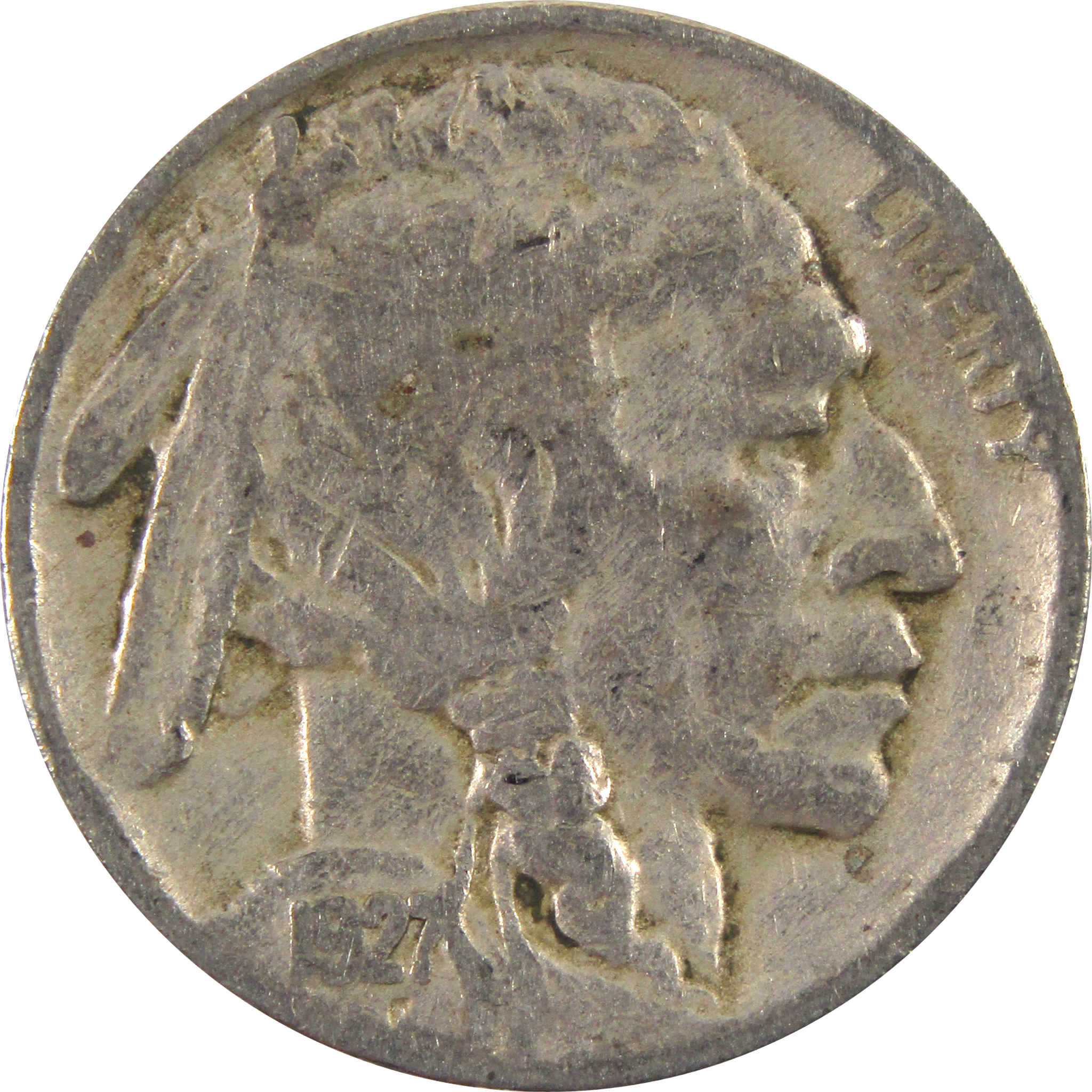 1927 Indian Head Buffalo Nickel AG About Good 5c Coin