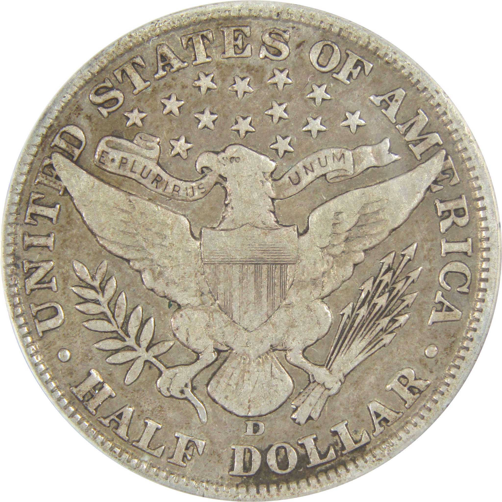 1907 D Barber Half Dollar F 12 ANACS Silver 50c Coin SKU:I16351