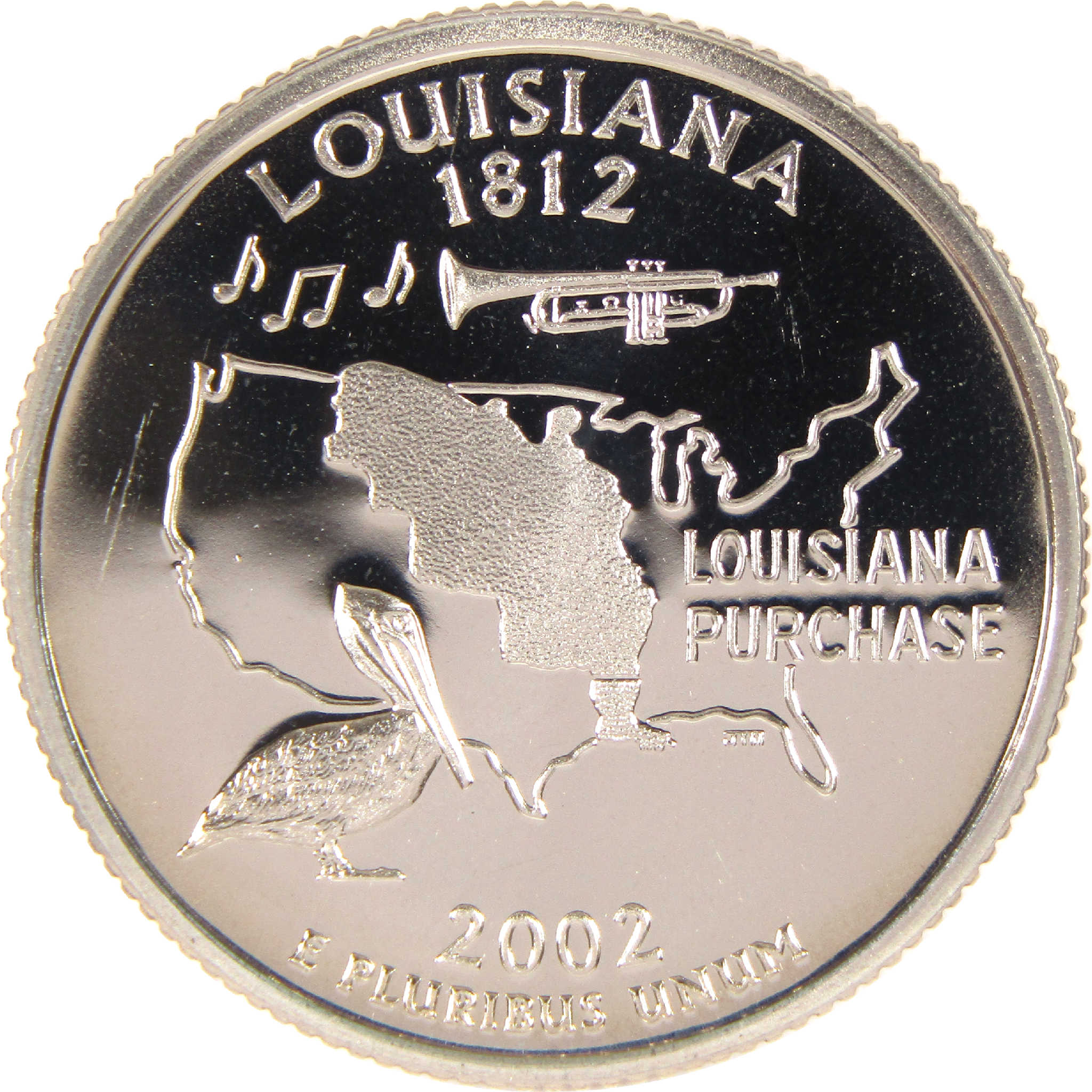 2002 S Louisiana State Quarter Clad 25c Proof Coin