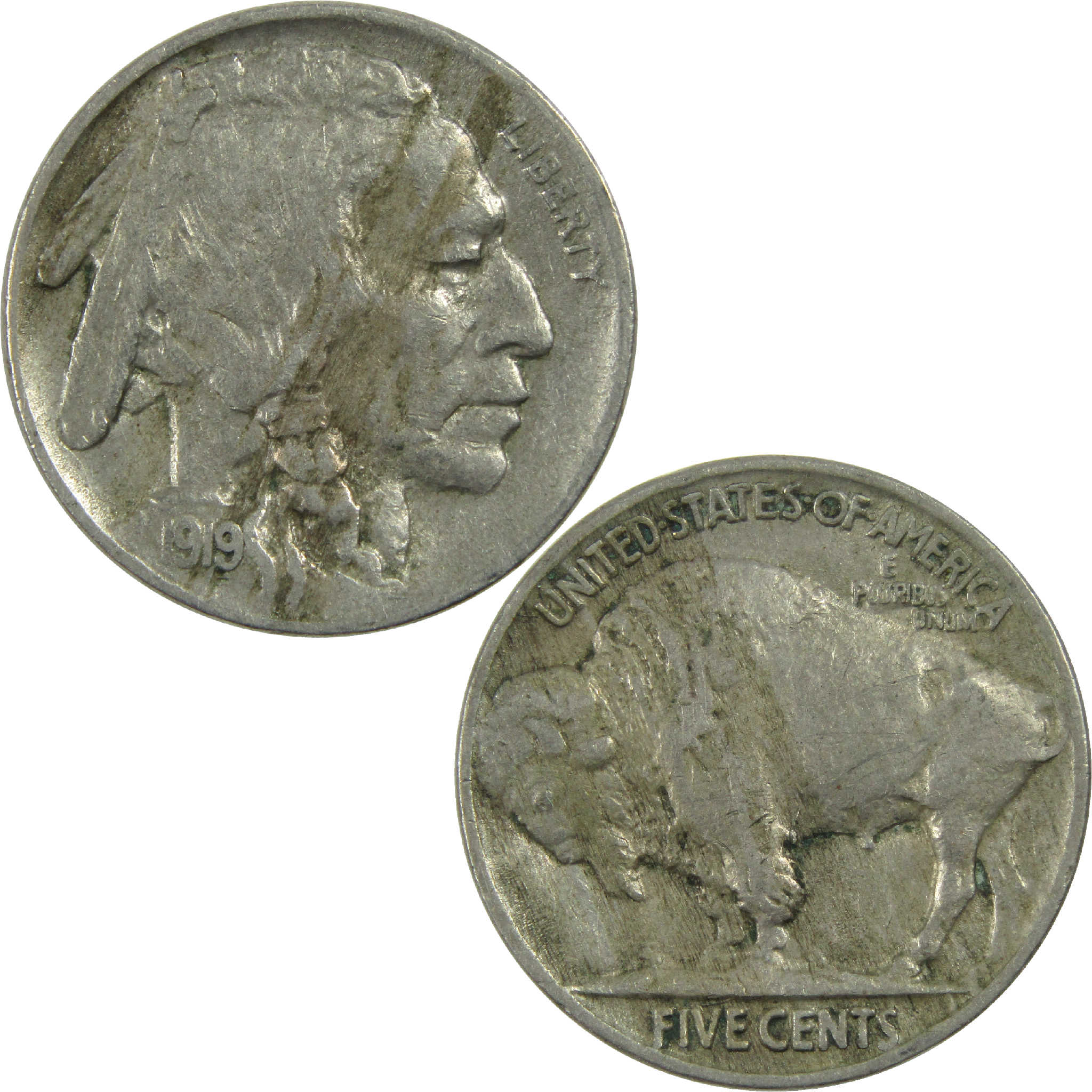 1919 Indian Head Buffalo Nickel XF EF Extremely Fine 5c SKU:I13530