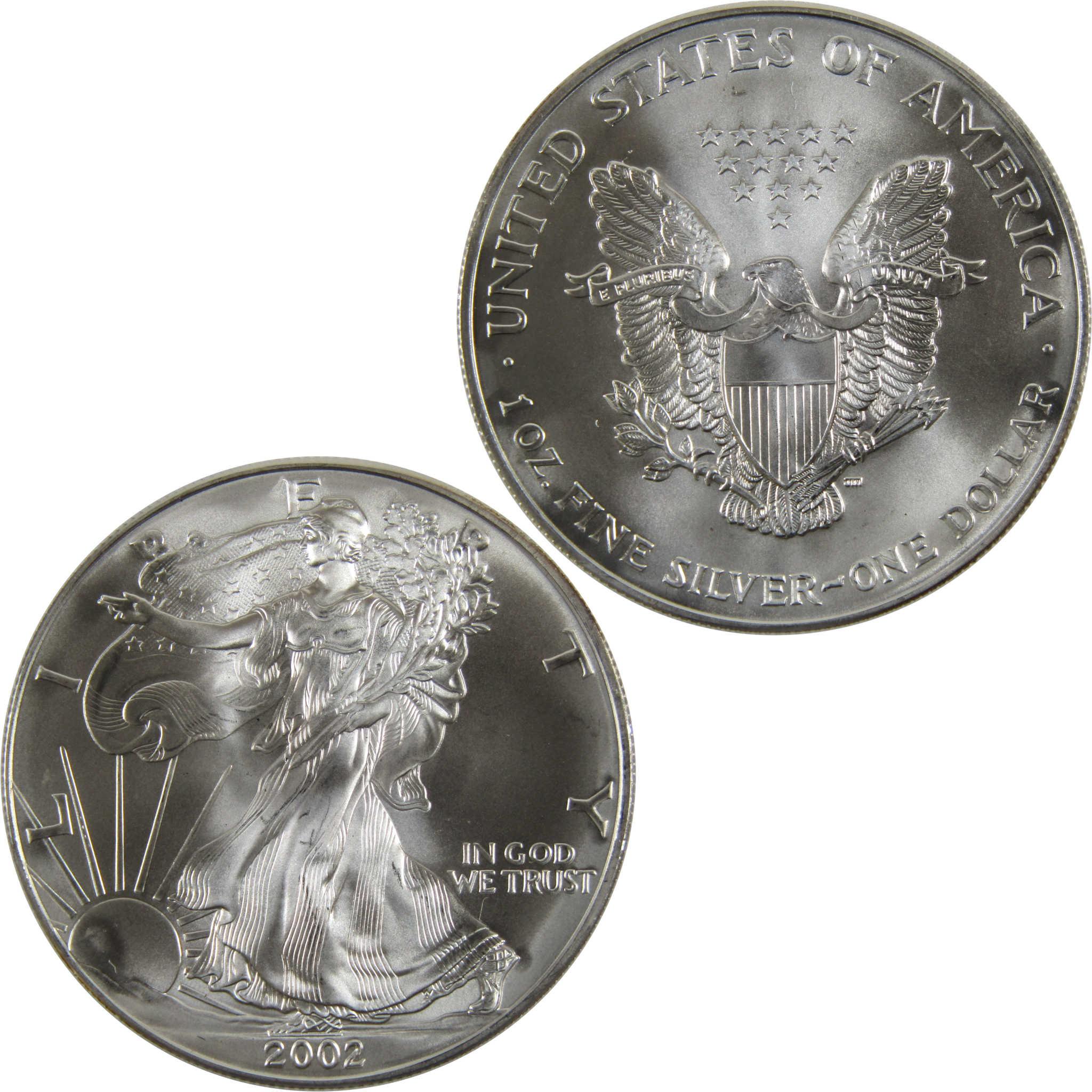 2002 American Silver Eagle Uncirculated Bullion $1 Coin
