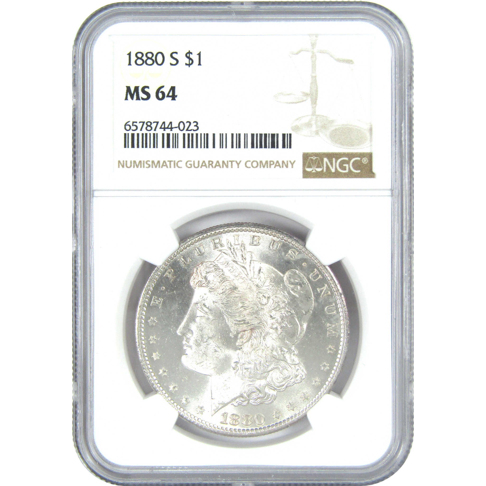 1880 S Morgan Dollar MS 64 NGC Silver $1 Uncirculated Coin SKU:I16508 - Morgan coin - Morgan silver dollar - Morgan silver dollar for sale - Profile Coins &amp; Collectibles