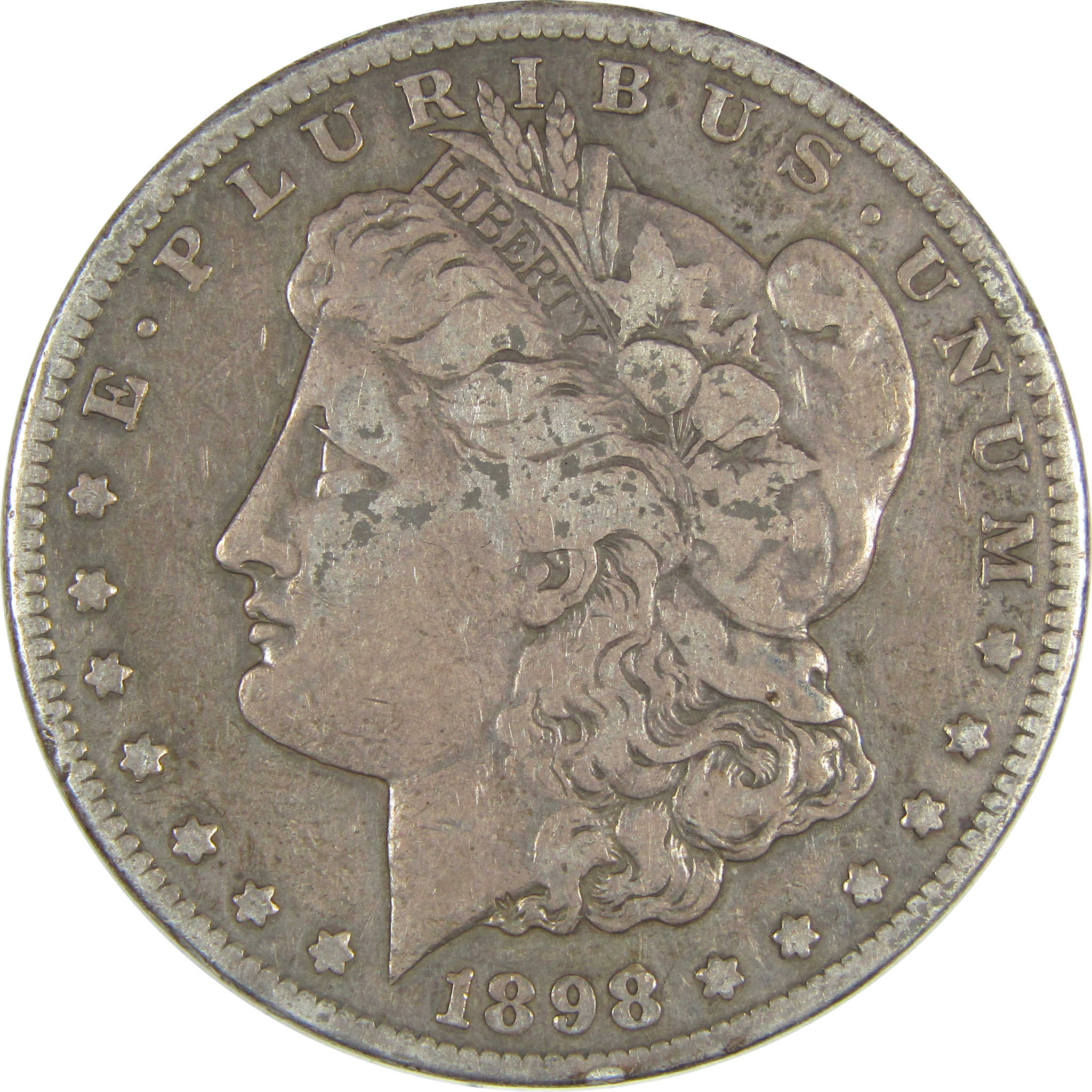 1898 S Morgan Dollar F Fine Silver $1 Coin SKU:I22559 - Morgan coin - Morgan silver dollar - Morgan silver dollar for sale - Profile Coins &amp; Collectibles