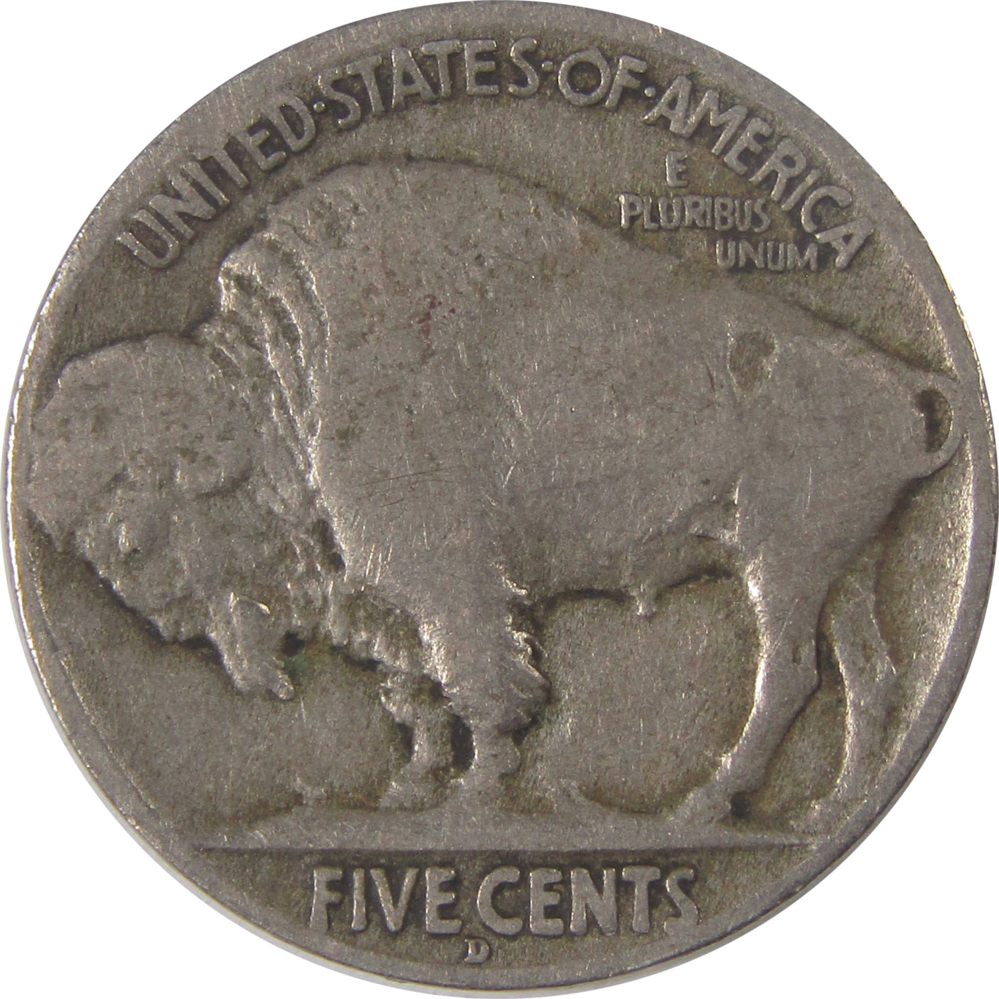 1913 D Type 2 Indian Head Buffalo Nickel AG About Good 5c SKU:I17237