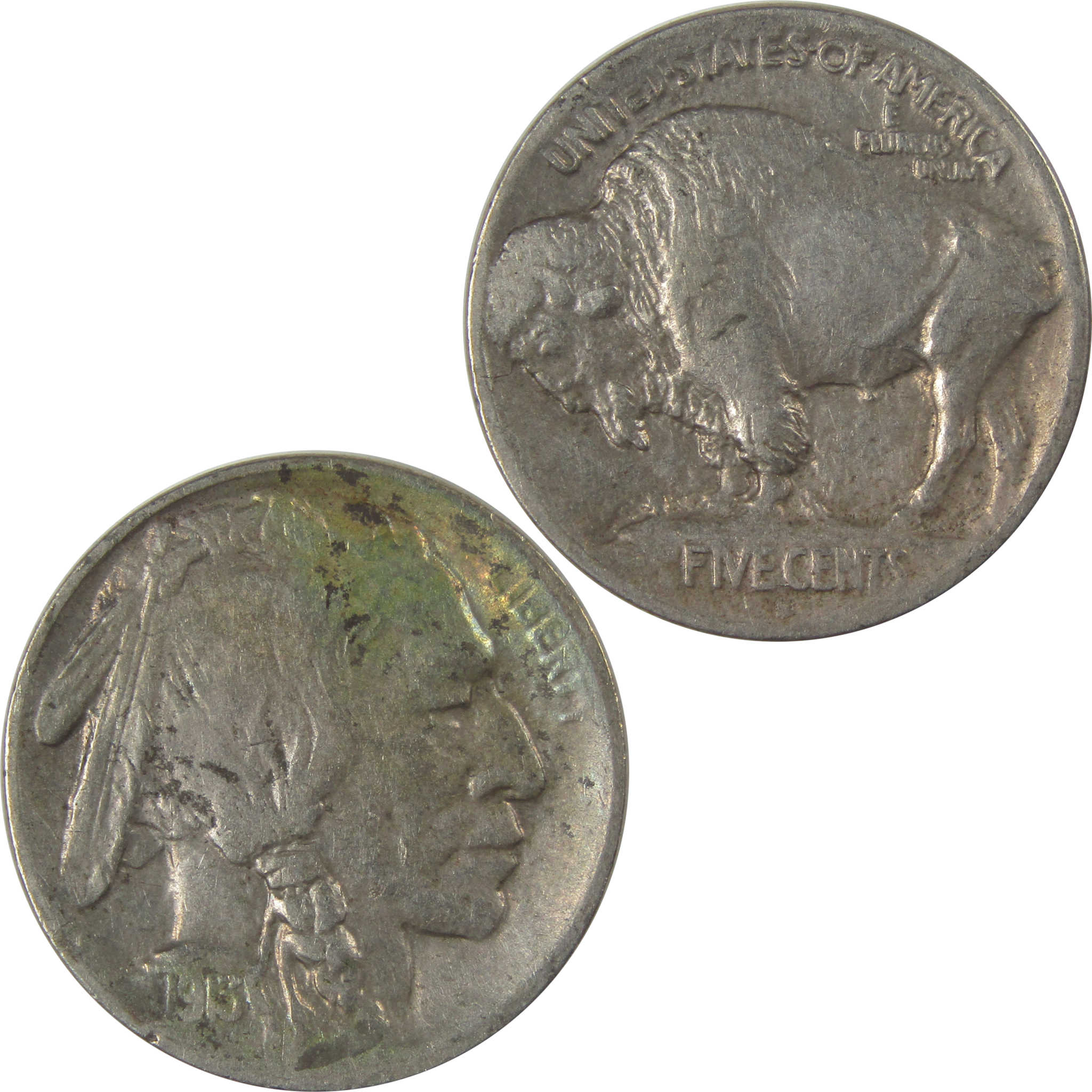 1913 S Type 1 Buffalo Nickel VF Very Fine Details 5c Coin SKU:I22886