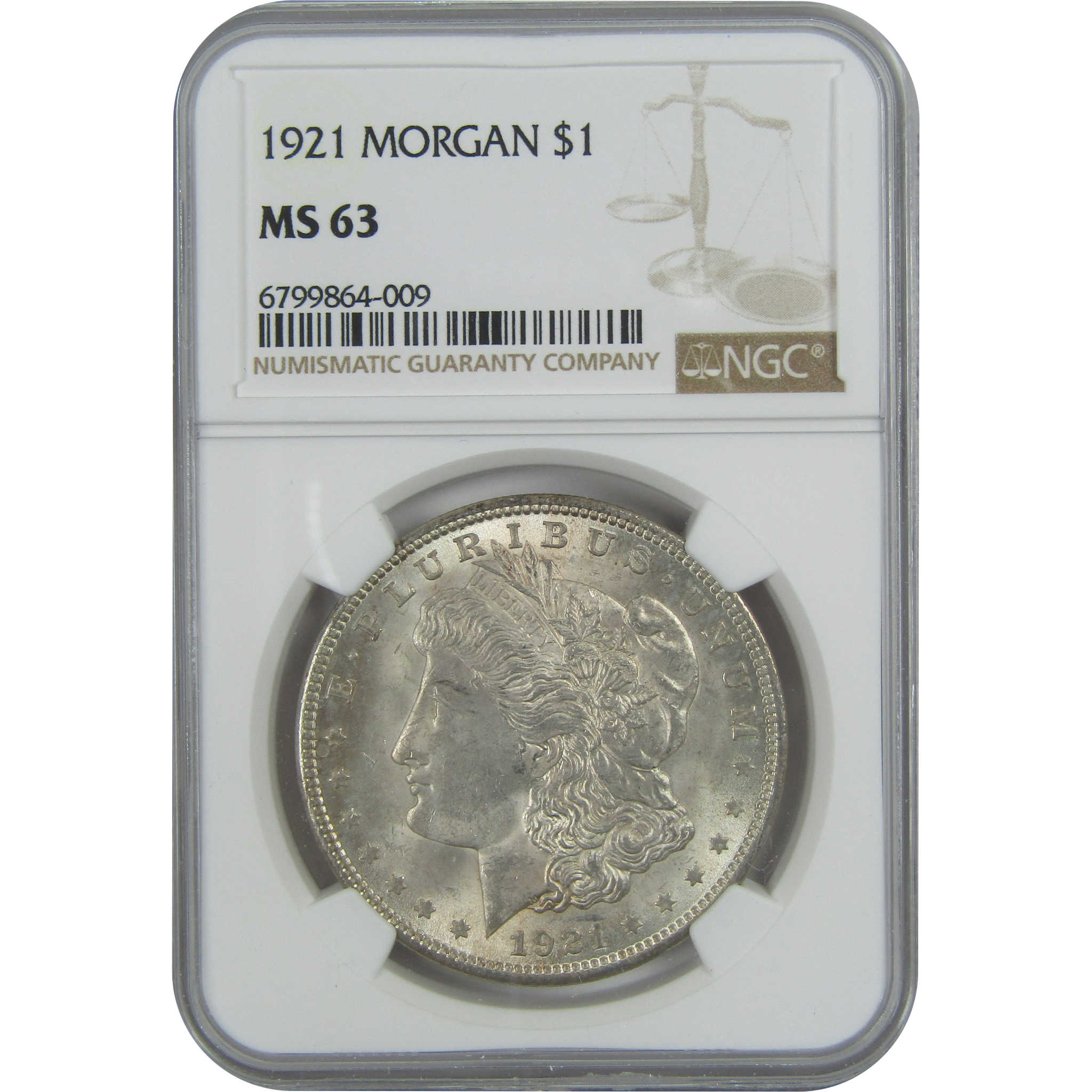 1921 Morgan Dollar MS 63 NGC Silver $1 Uncirculated Coin SKU:I15702 - Morgan coin - Morgan silver dollar - Morgan silver dollar for sale - Profile Coins &amp; Collectibles