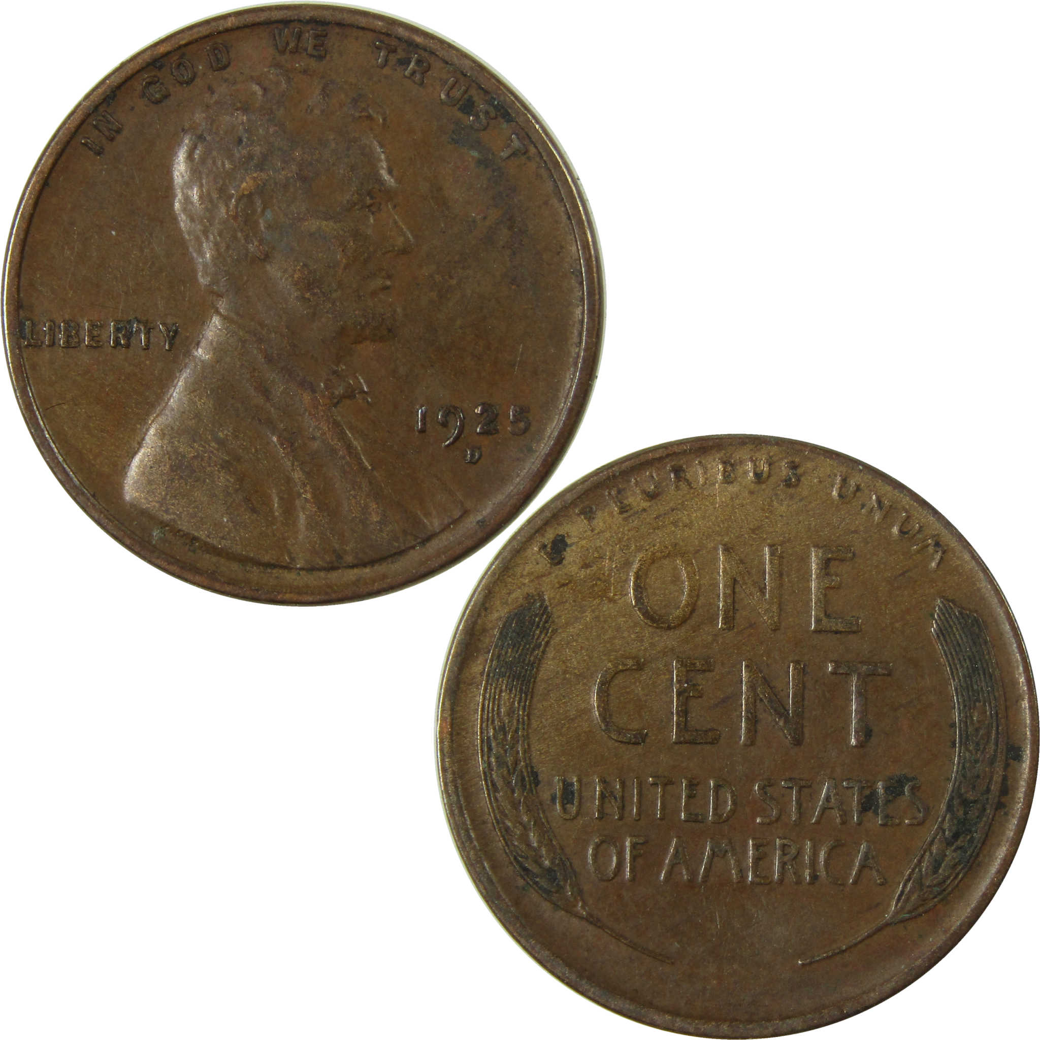 1925 D Lincoln Wheat Cent VF Very Fine Penny 1c Coin SKU:I26973