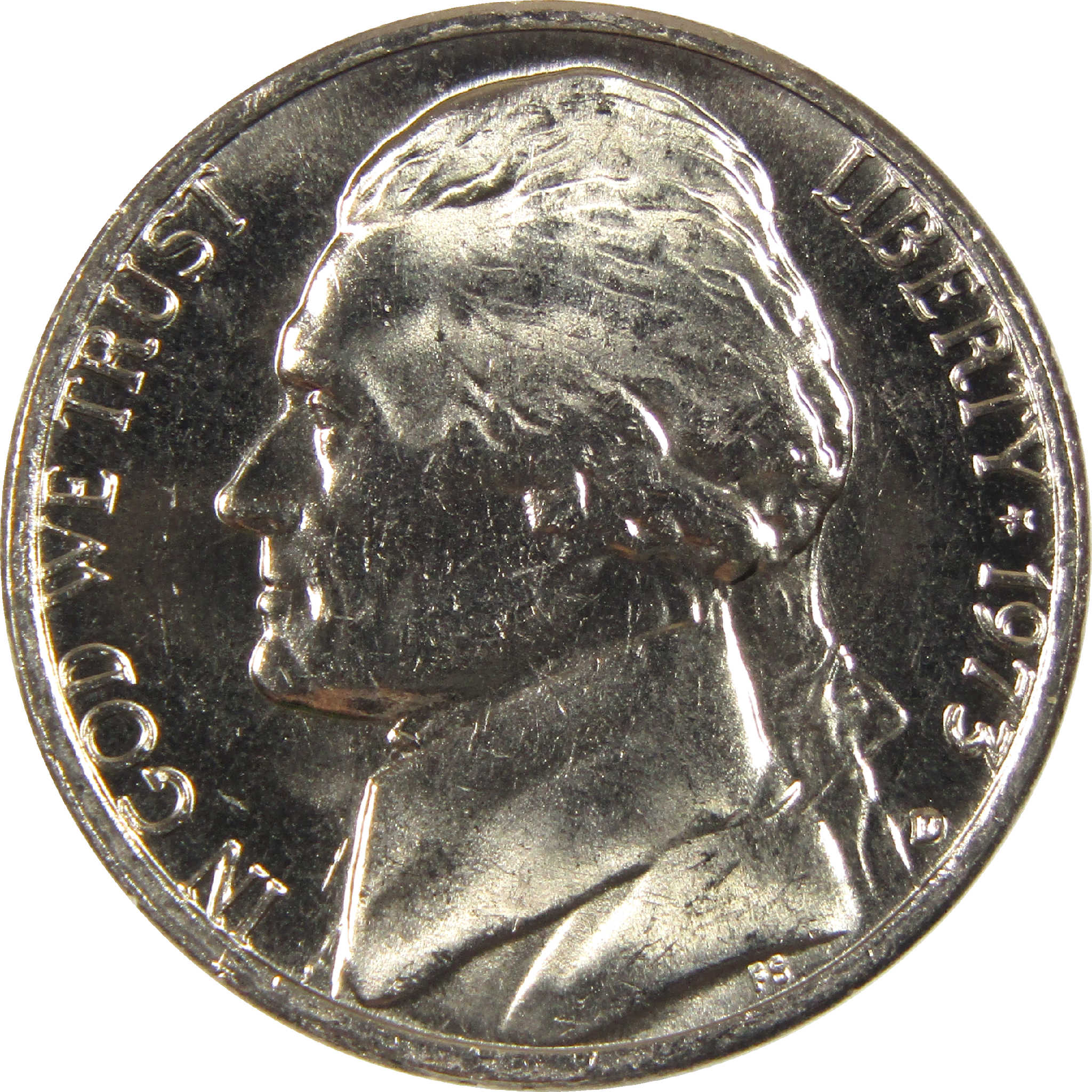1973 D Jefferson Nickel Uncirculated 5c Coin