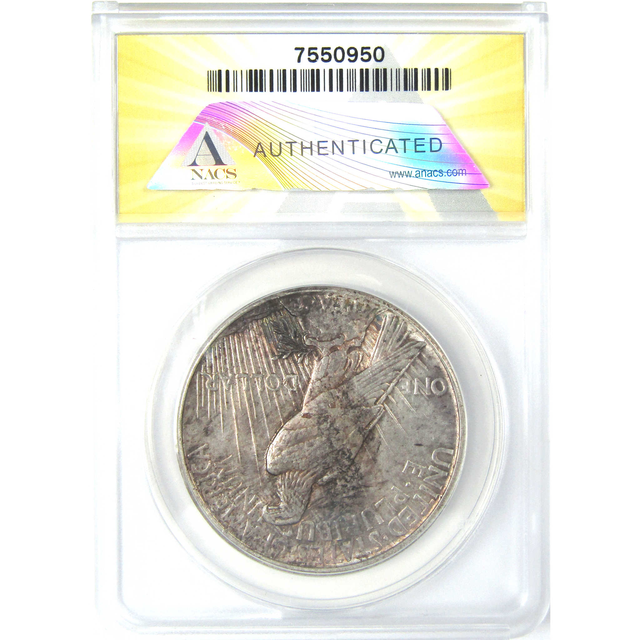 1921 High Relief Peace Dollar AU 55 Details ANACS Silver $1 SKU:I16239