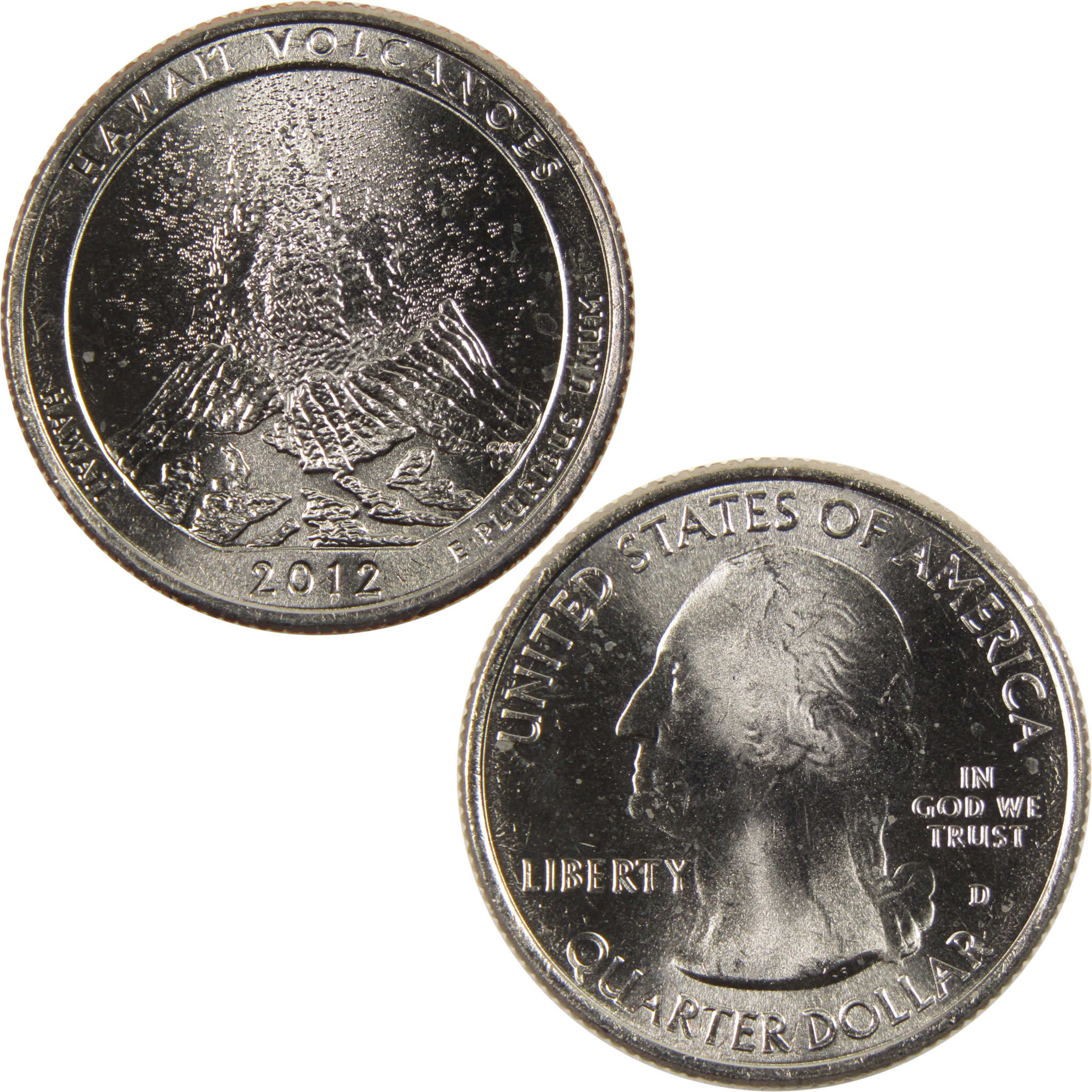 2012 D Hawaii Volcanoes National Park Quarter BU Uncirculated Clad 25c