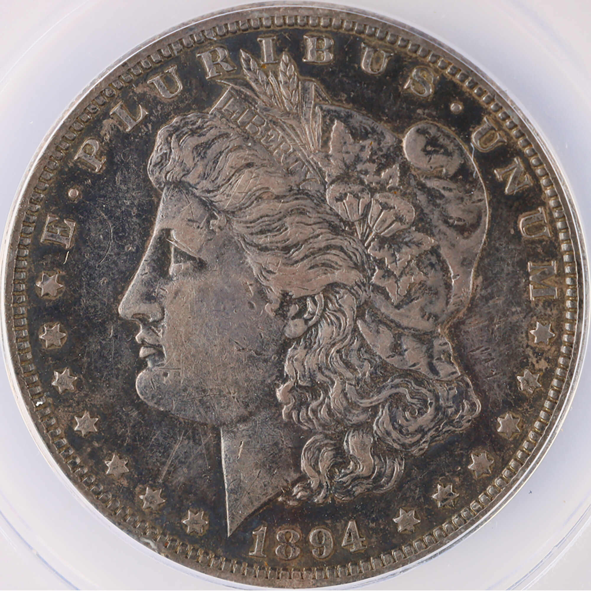 1894 Morgan $1 AU 50 Details ANACS Silver Mount Removed SKU:I12059 - Morgan coin - Morgan silver dollar - Morgan silver dollar for sale - Profile Coins &amp; Collectibles