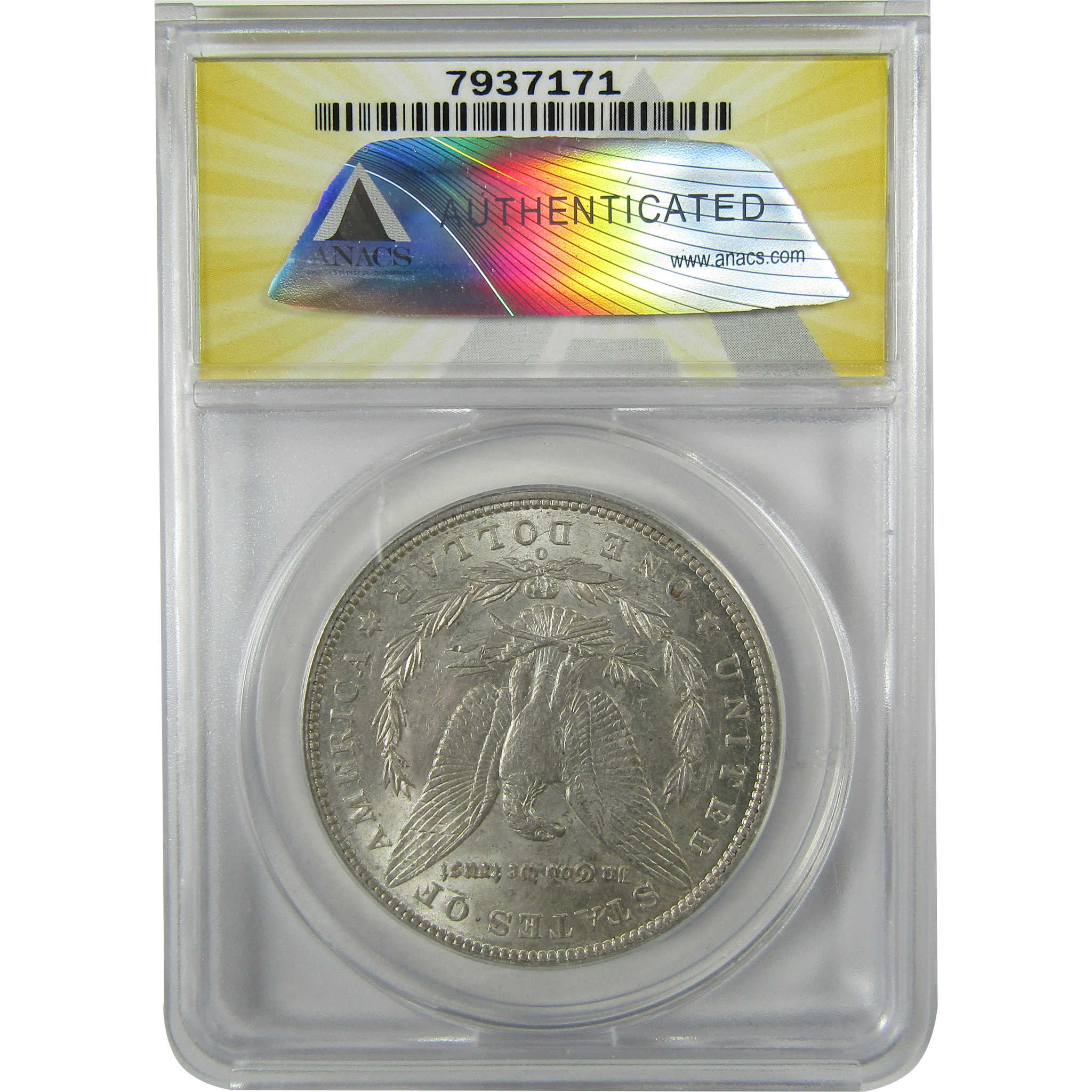 1897 O Morgan Silver Dollar AU 55 ANACS $1 Coin Collectible SKU:I28050