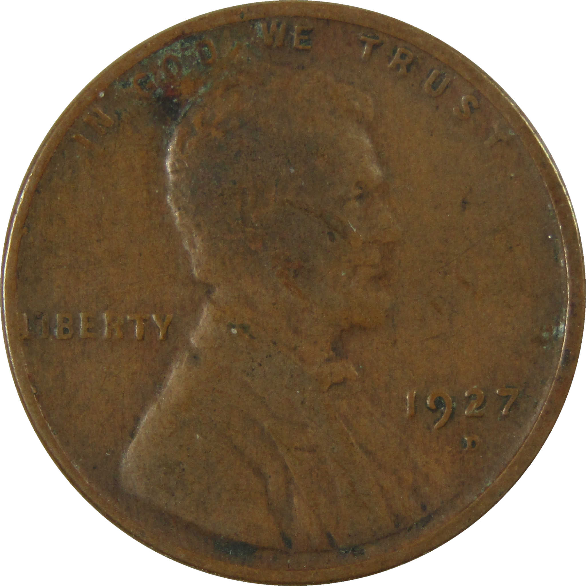 1927 D Lincoln Wheat Cent F Fine Penny 1c Coin SKU:I27197