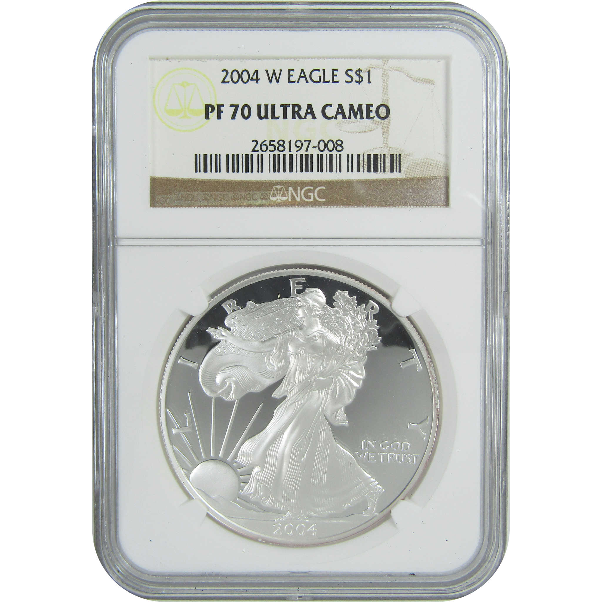 2004 W American Silver Eagle PF 70 UCAM NGC Proof $1 SKU:CPC9467