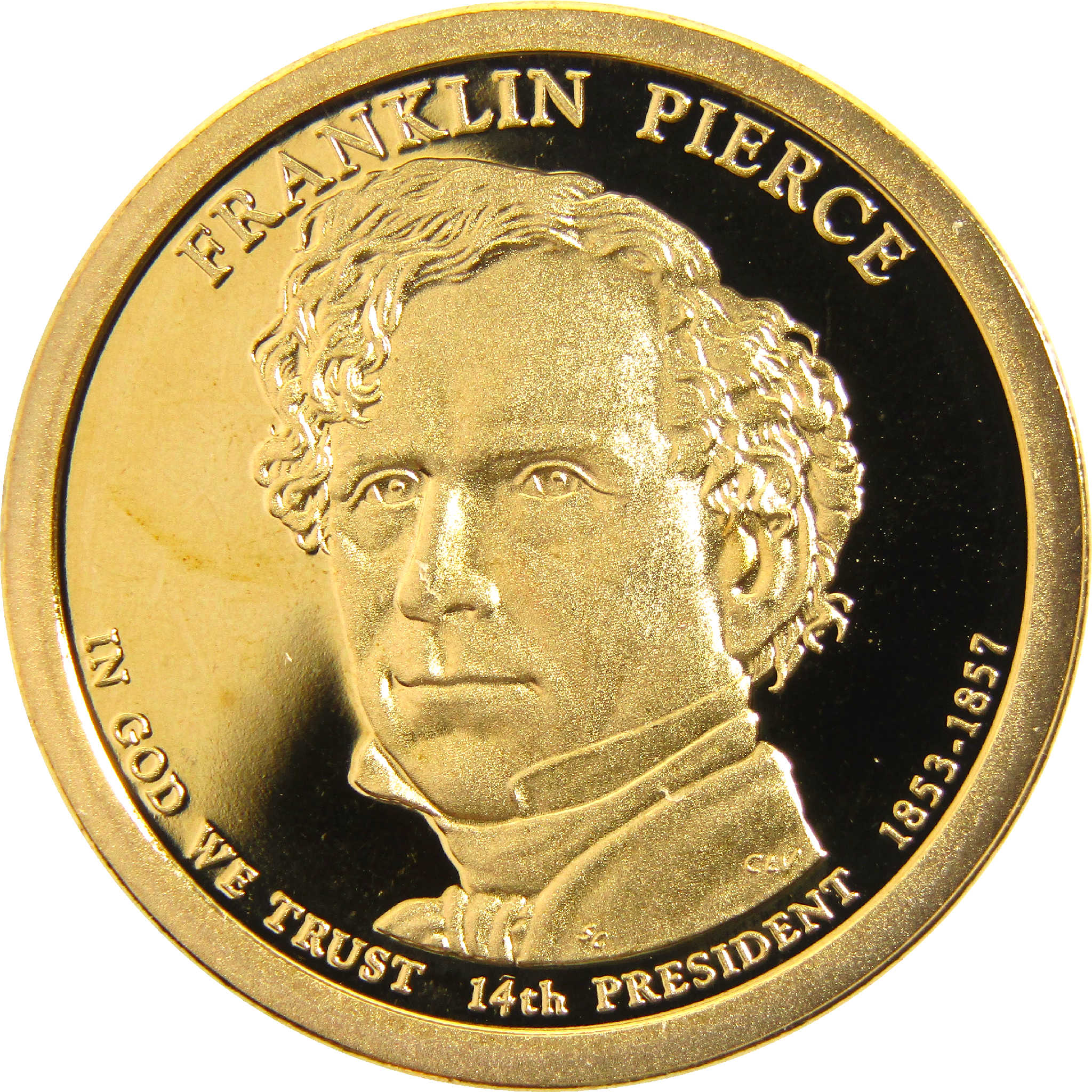 2010 S Franklin Pierce Presidential Dollar Choice Proof $1 Coin