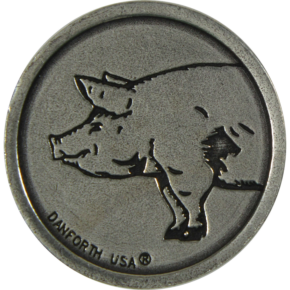 Pig Heads & Tails Pewter Pocket Coin
