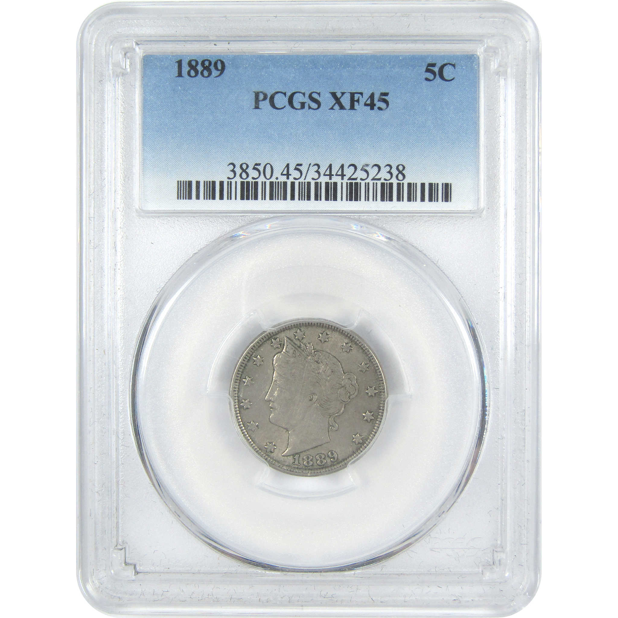 1889 Liberty Head V Nickel XF 45 PCGS 5c Coin SKU:I15379