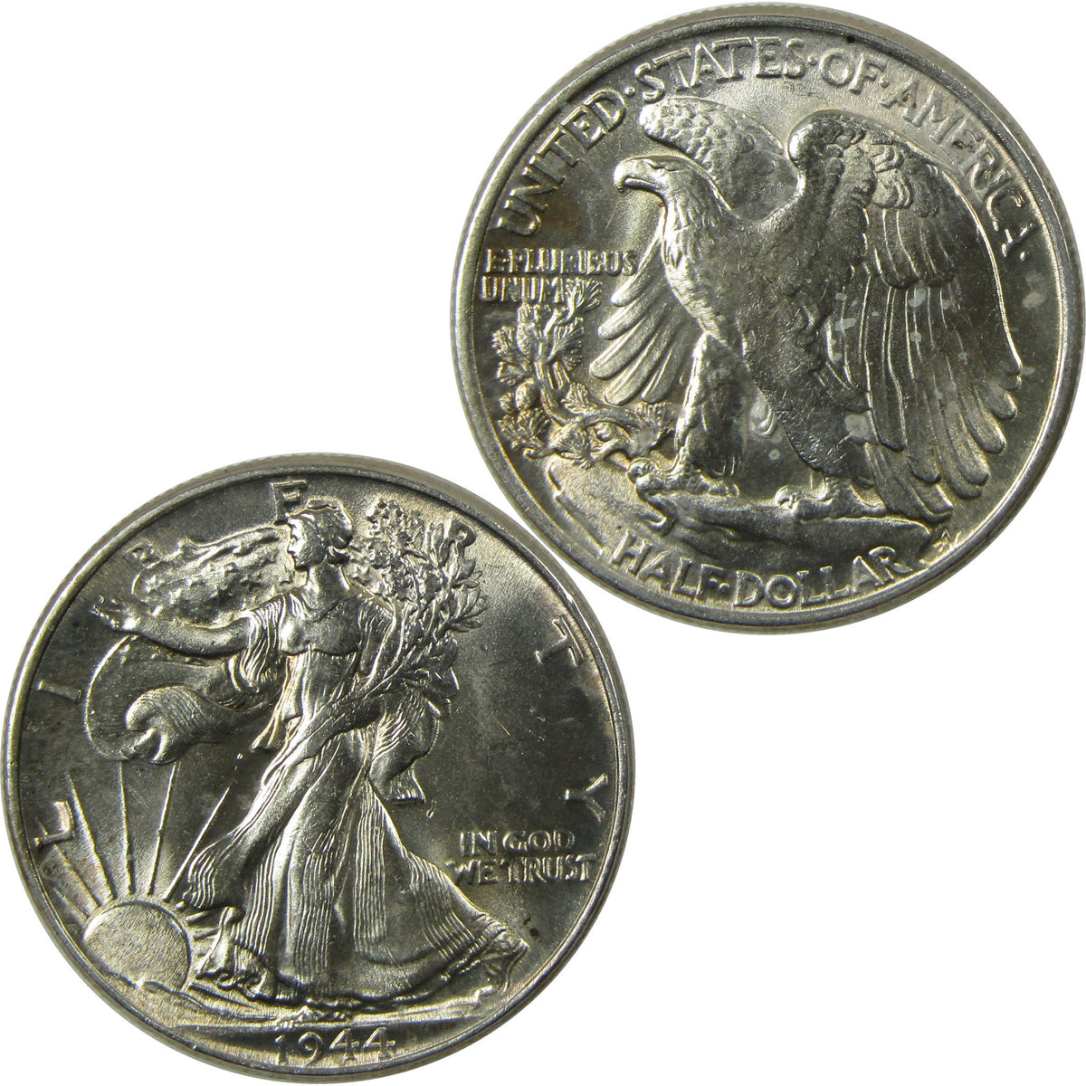 1944 Liberty Walking Silver 50c CH AU Choice About Uncirculated