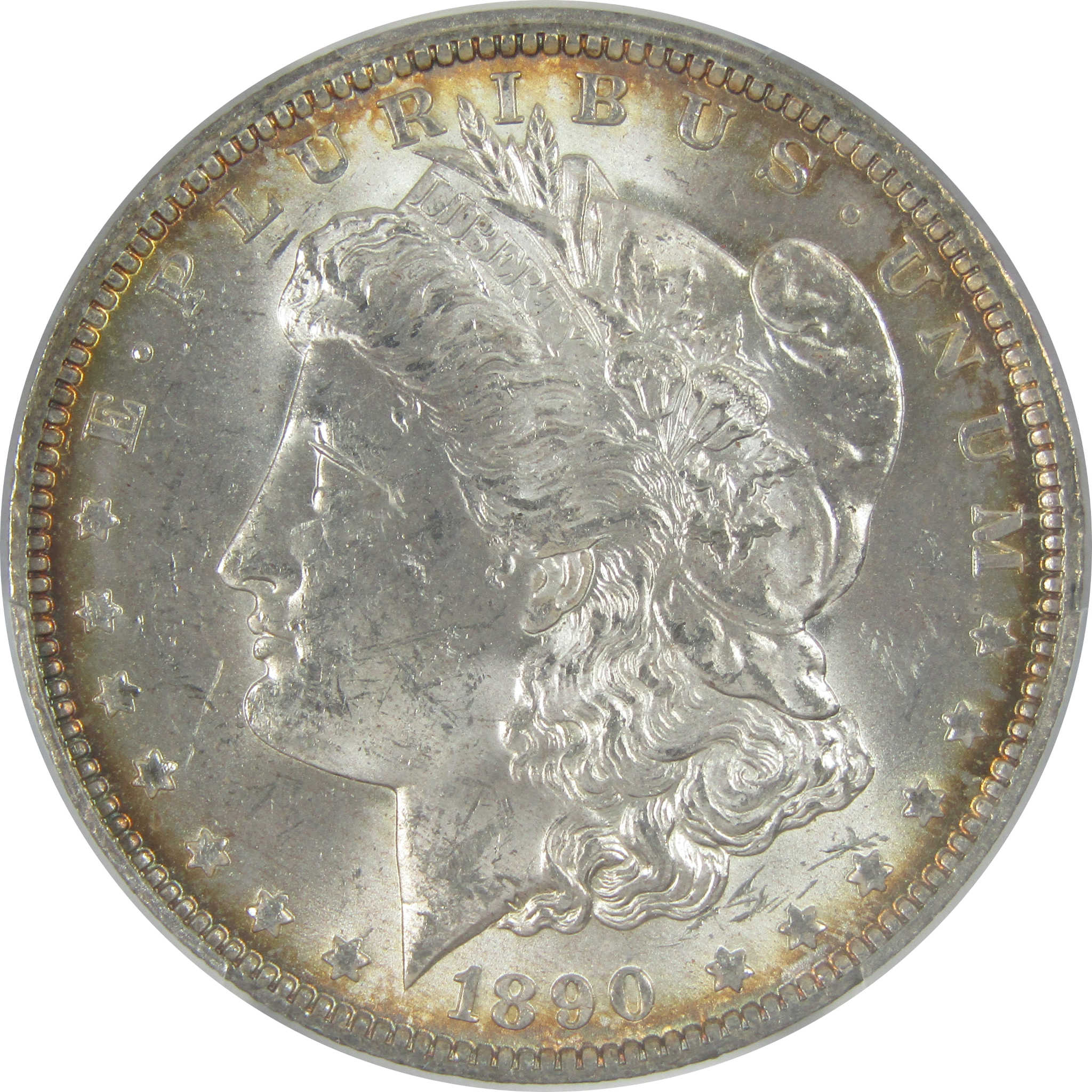 1890 O Morgan Dollar MS 63 PCGS Silver $1 Coin Toned SKU:I16477